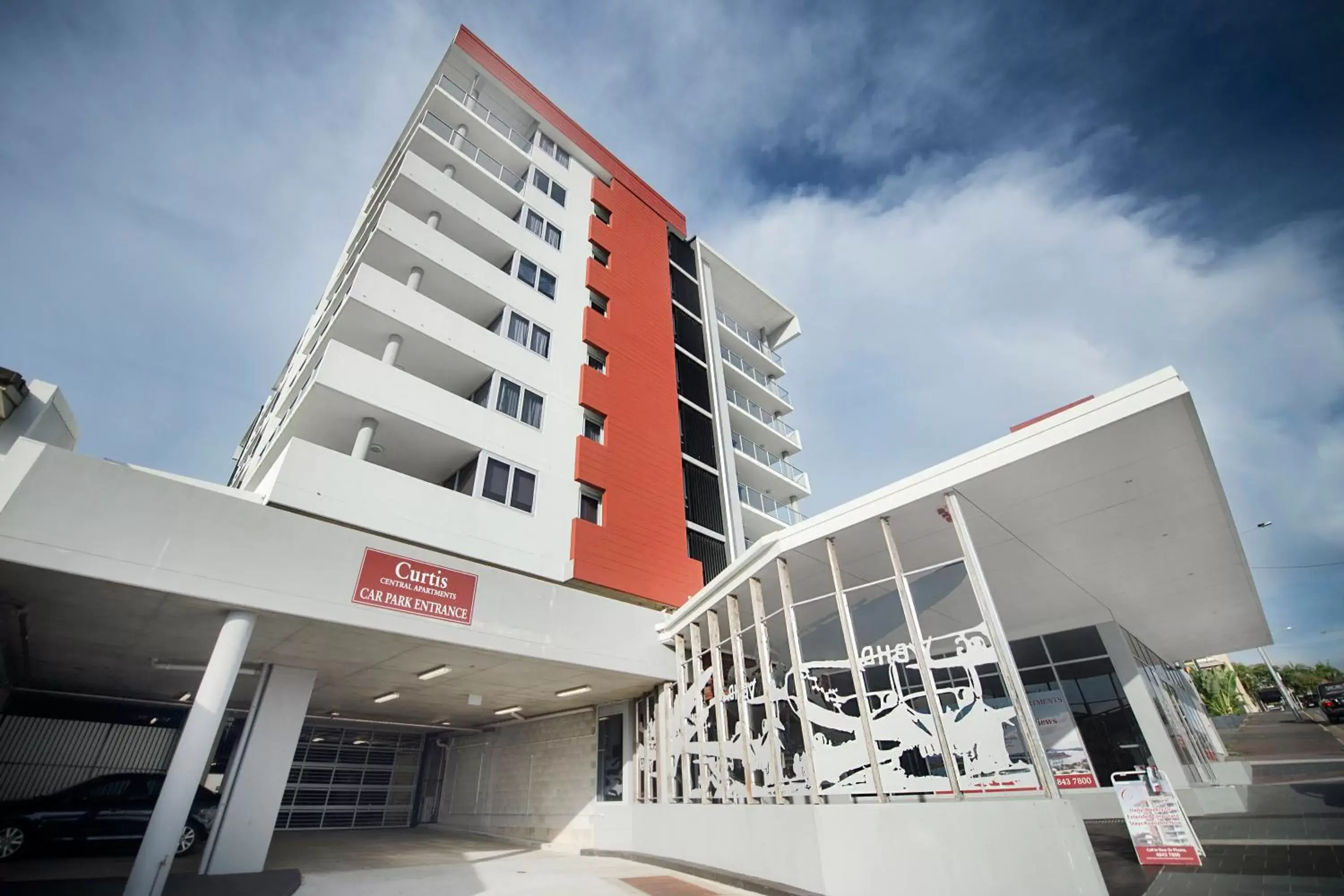 Facade/Entrance in Curtis Central Apartments