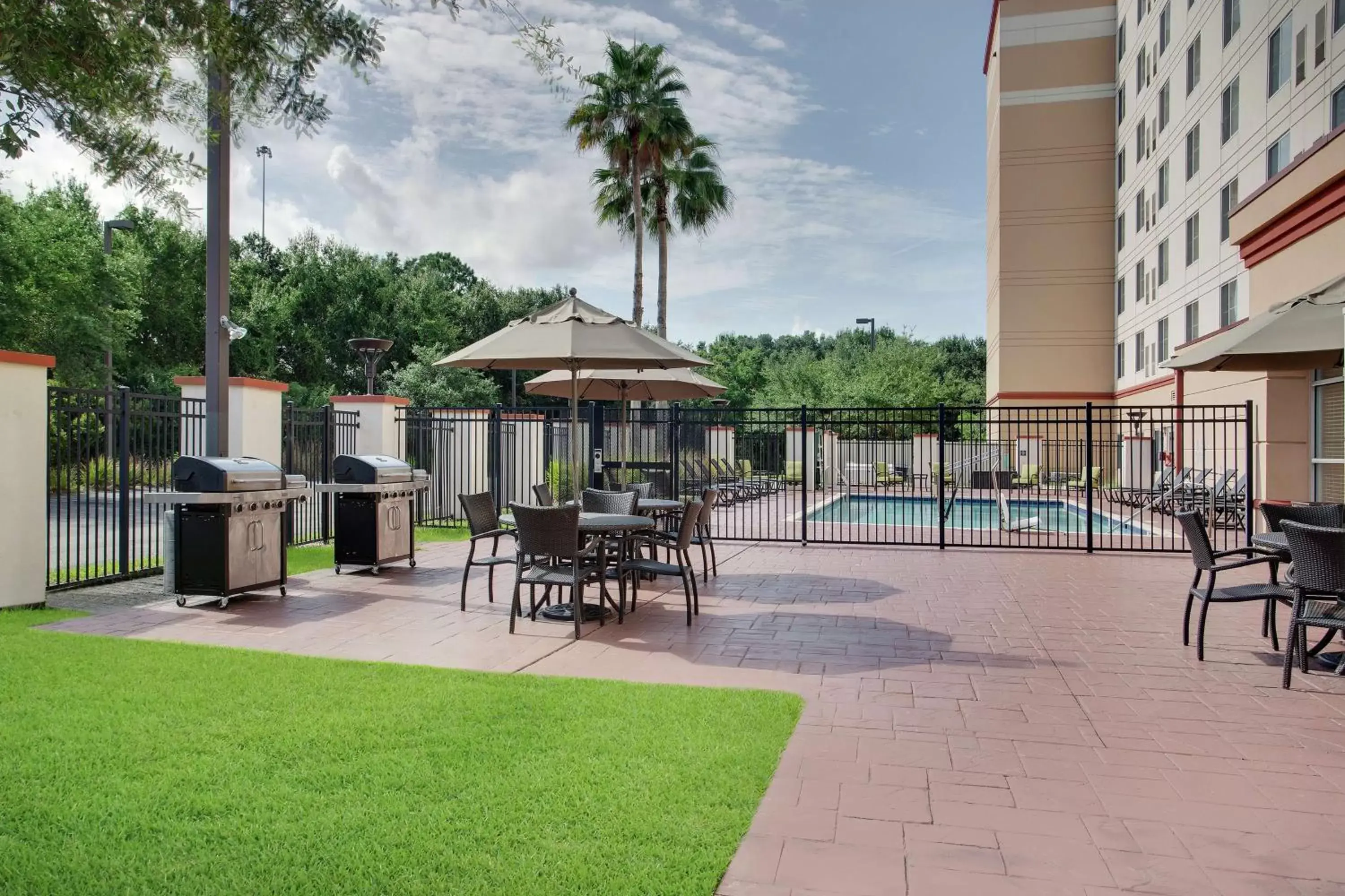 Patio in Homewood Suites by Hilton Tampa-Brandon