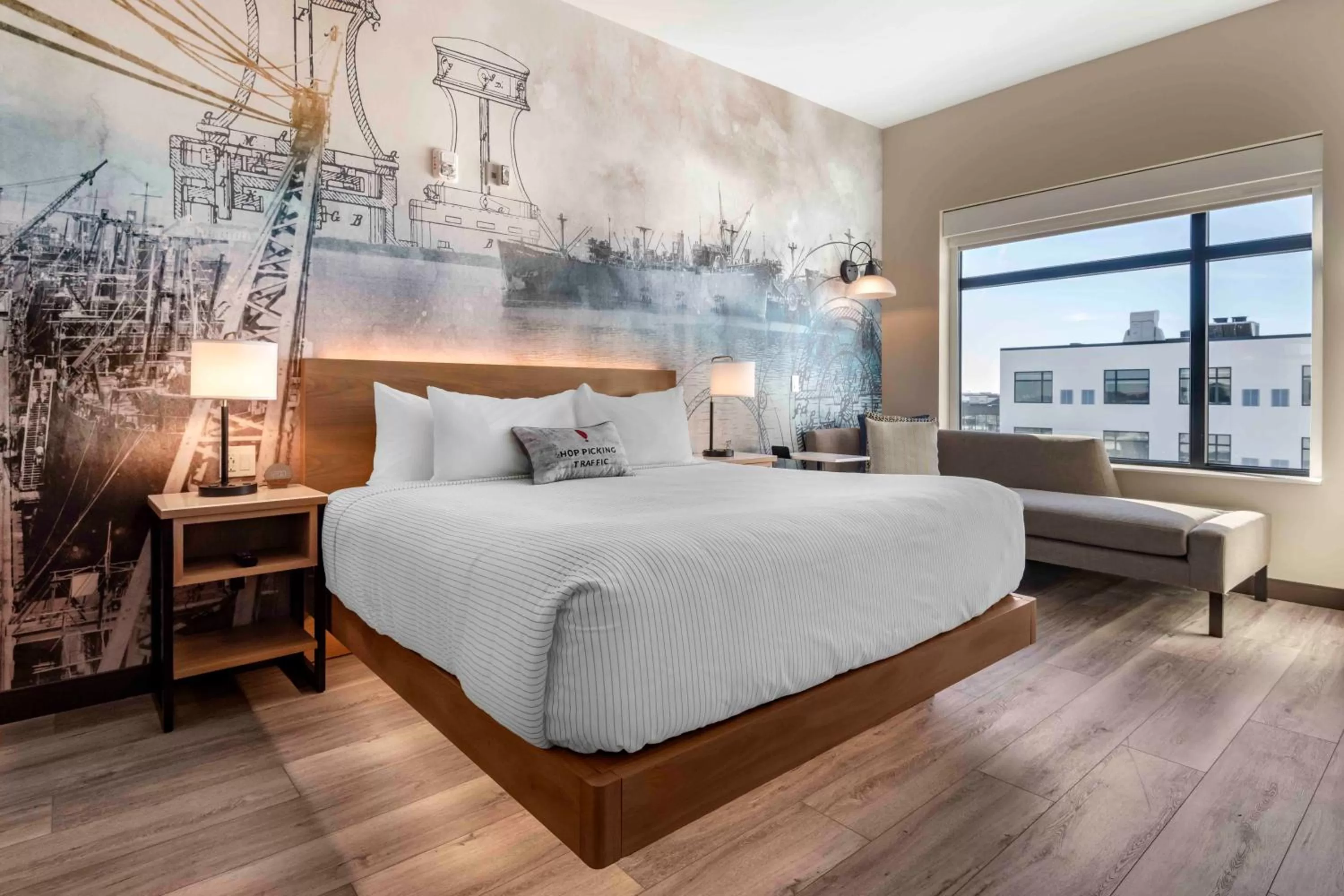 Bed in Cambria Hotel Portland Downtown Old Port