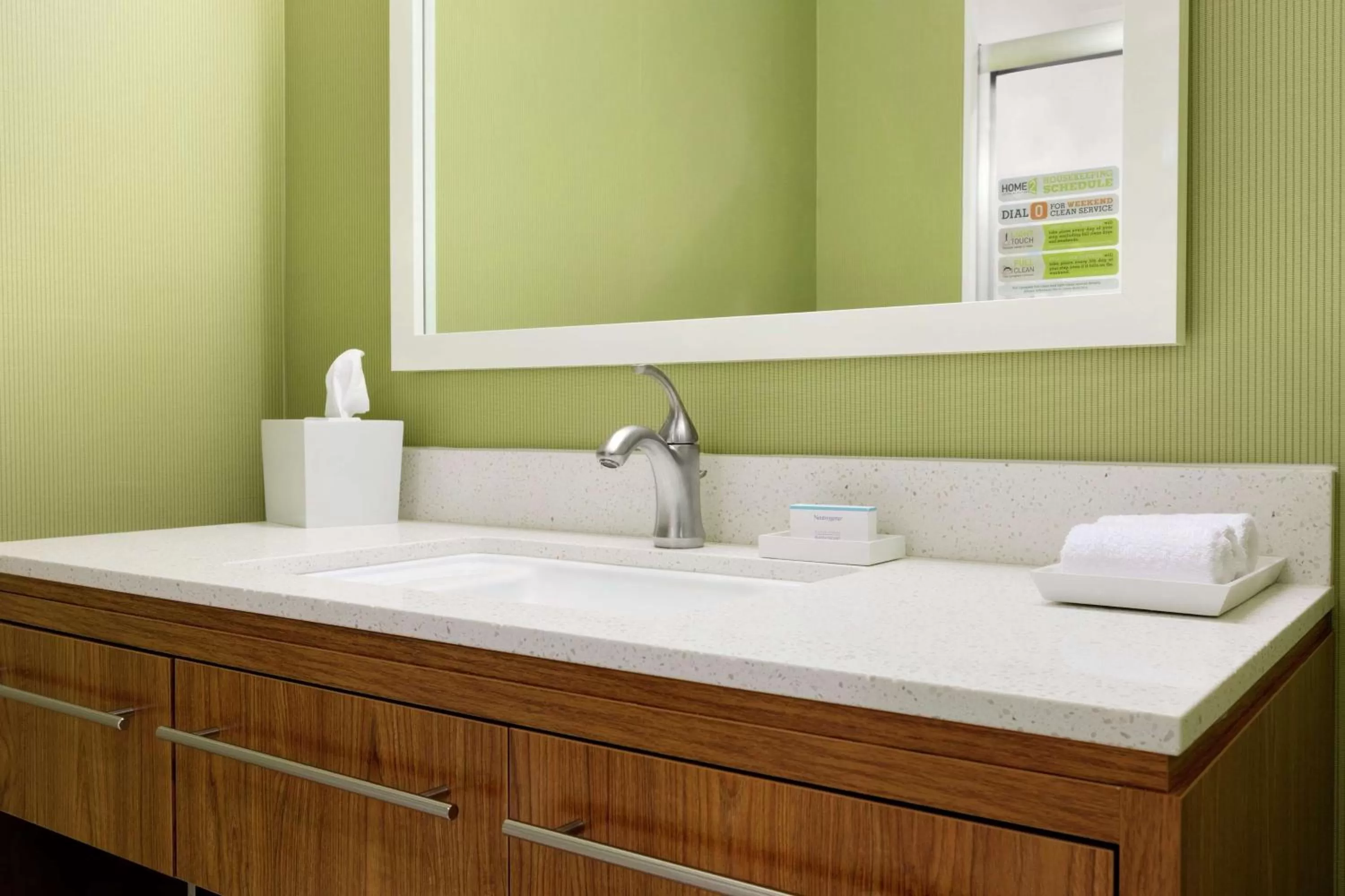 Bathroom, Bed in Home2Suites Pittsburgh Cranberry