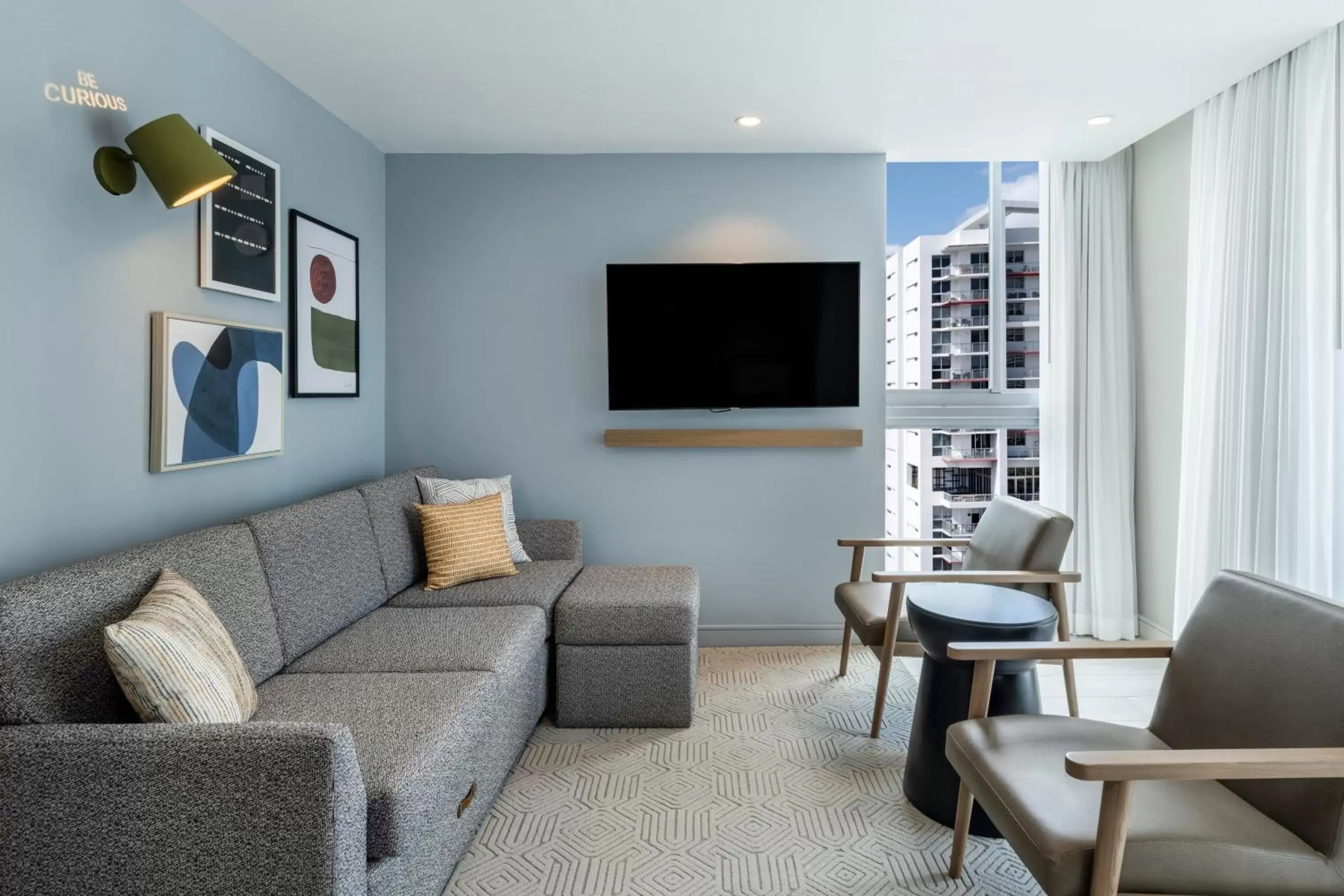 One Bedroom Queen Suite with Sofa Bed and Balcony - Non-Smoking in Atwell Suites - Miami Brickell, an IHG Hotel