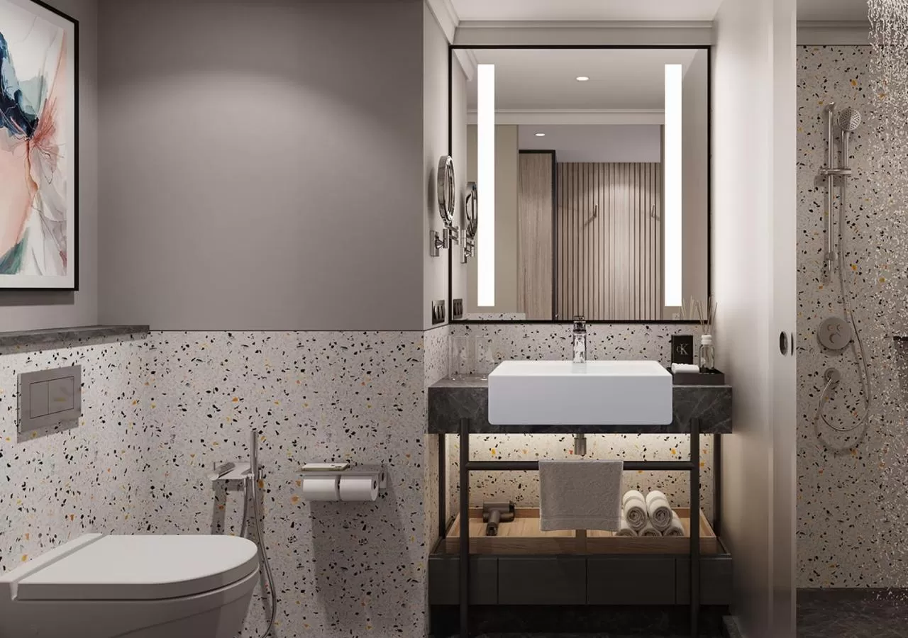 Bathroom in Ramada Encore by Wyndham Indore Nipania
