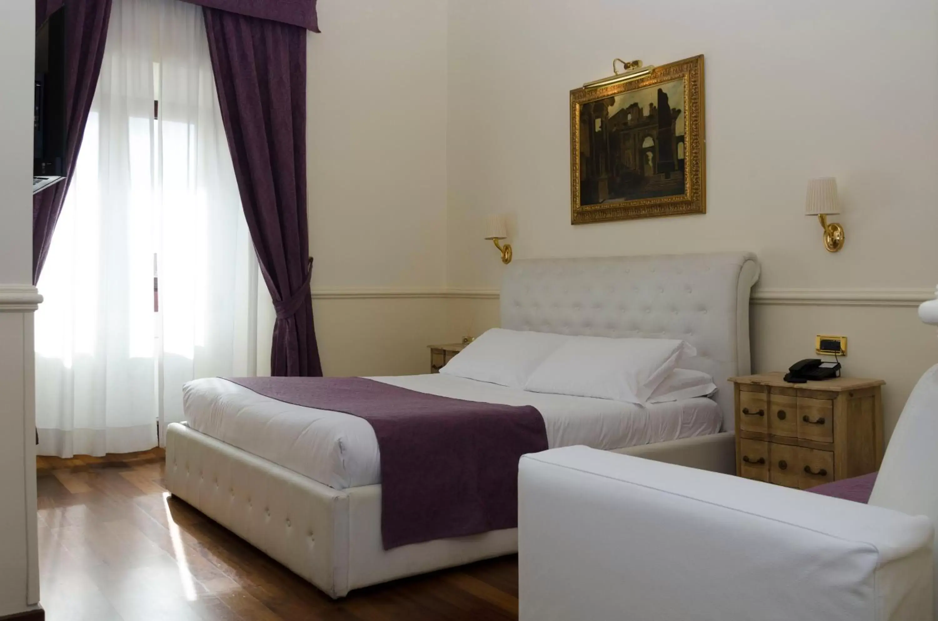 Bed in Hotel Traiano