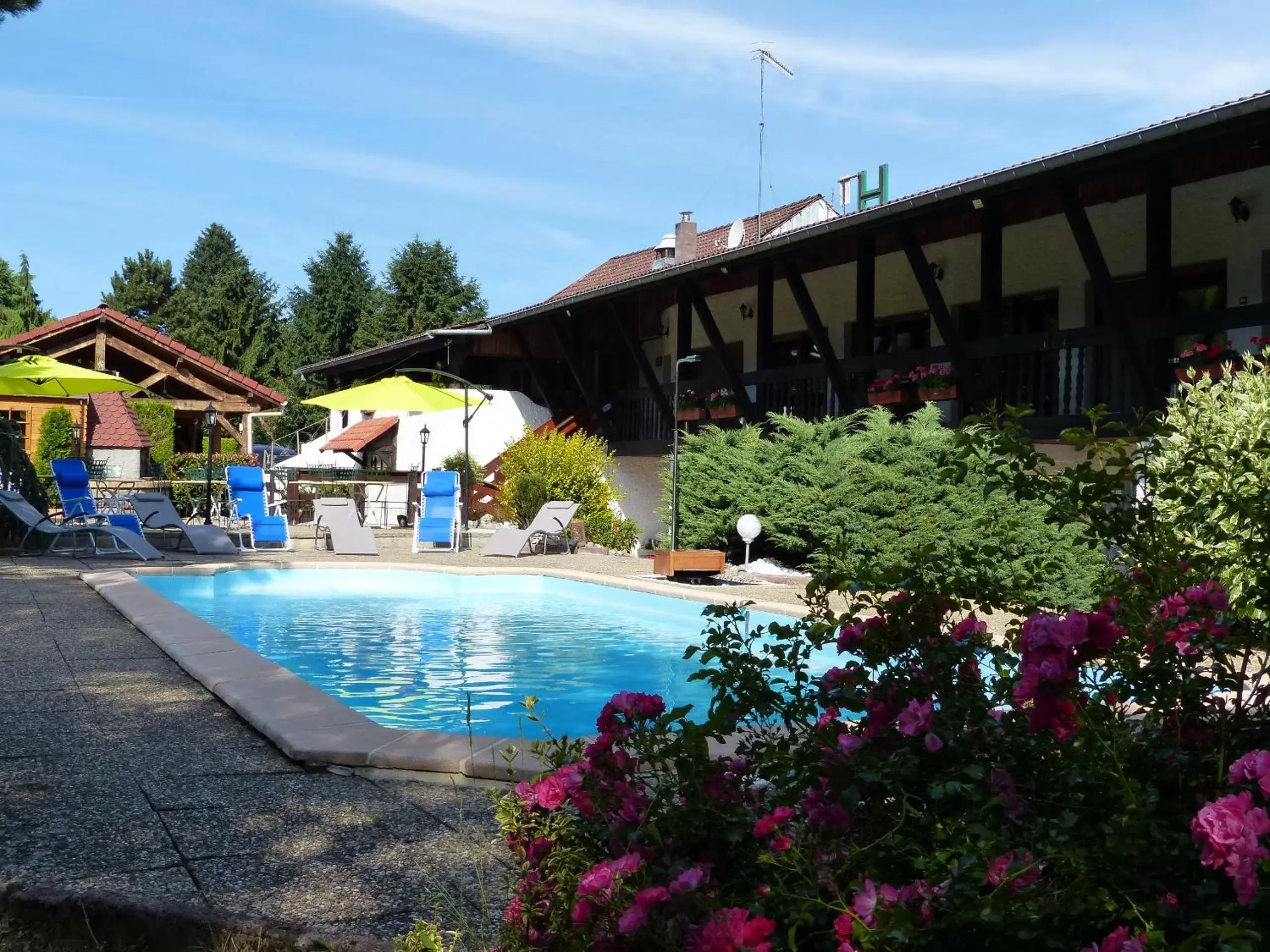 Swimming pool, Property Building in La Vieille Ferme