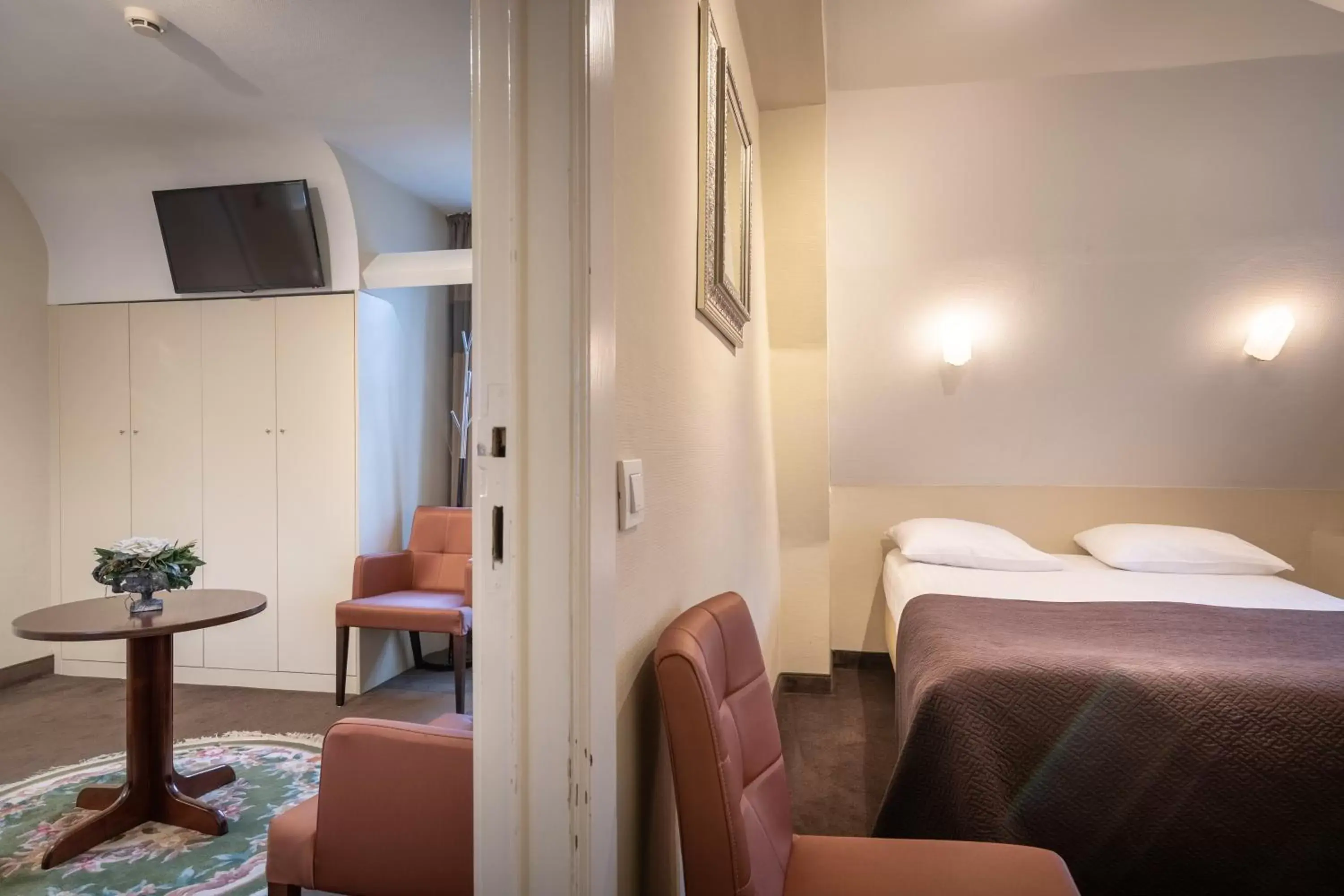 Seating area, Bed in Hotel Albert I Seating area, Bed in Hotel Albert I