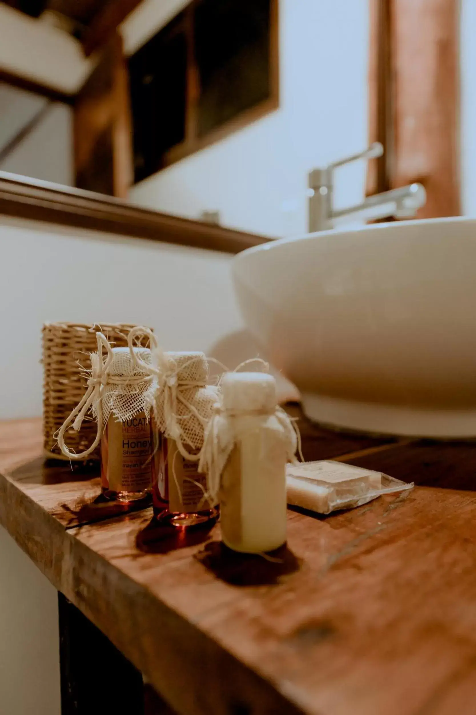 Bathroom in Zamna eco-lodge Tulum