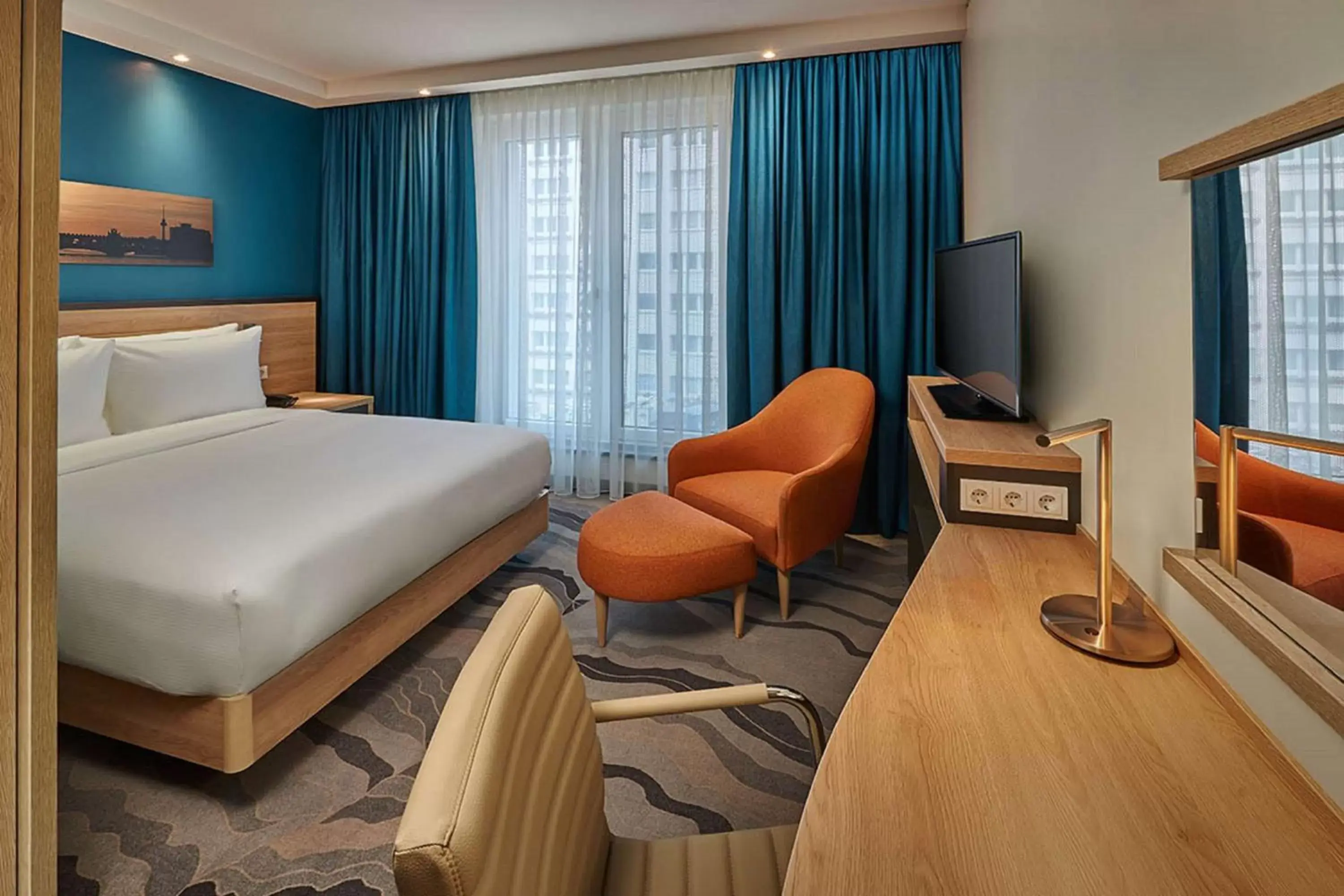 Bed in Hampton by Hilton Berlin City Centre Alexanderplatz Bed in Hampton by Hilton Berlin City Centre Alexanderplatz