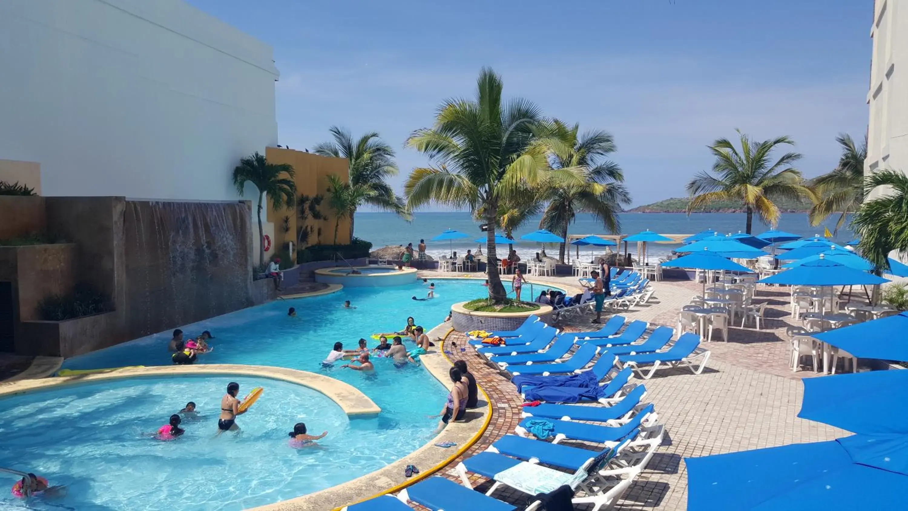 Pool view in Las Flores Beach Resort Pool view in Las Flores Beach Resort