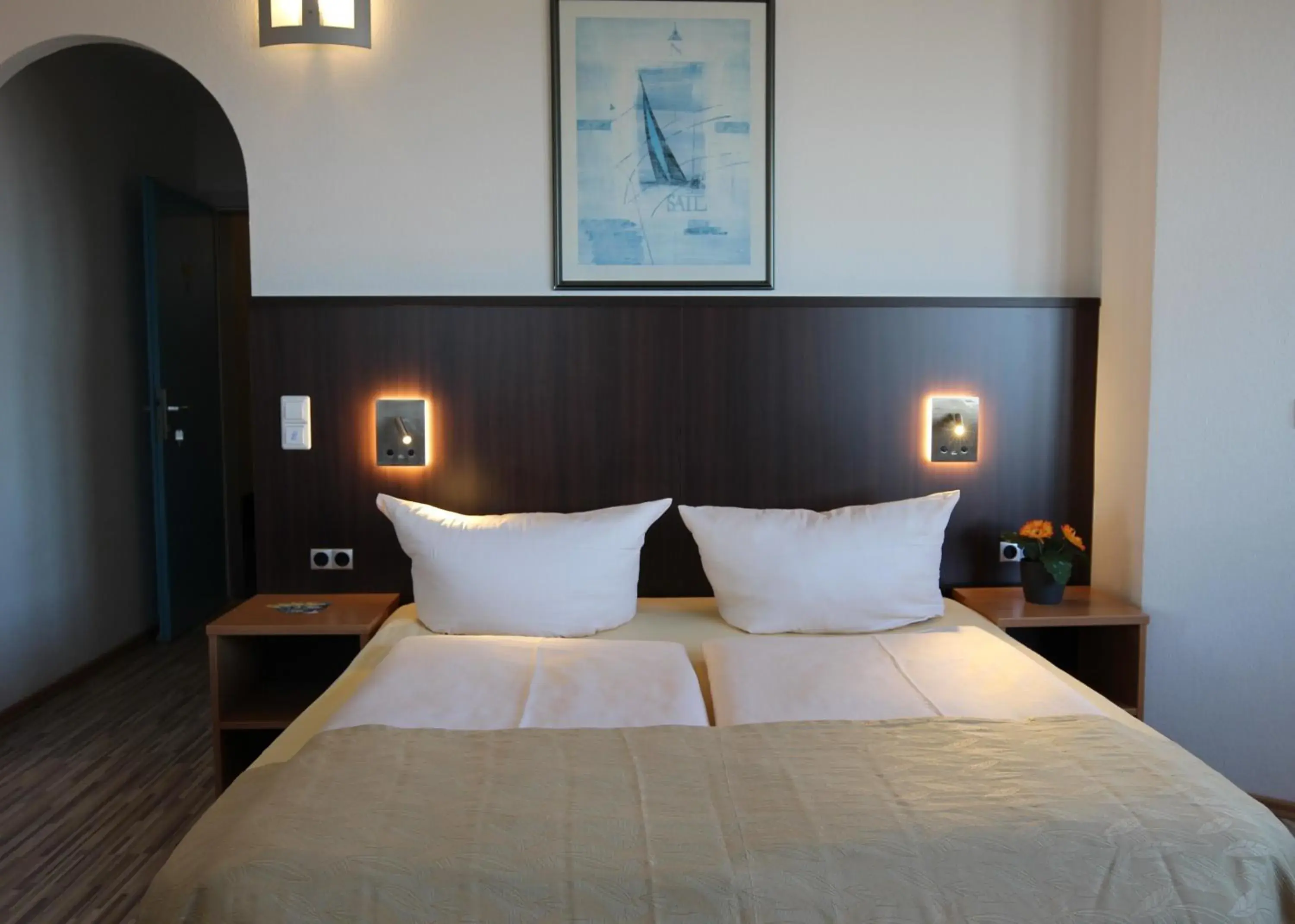 Photo of the whole room, Bed in Gästehaus Centro