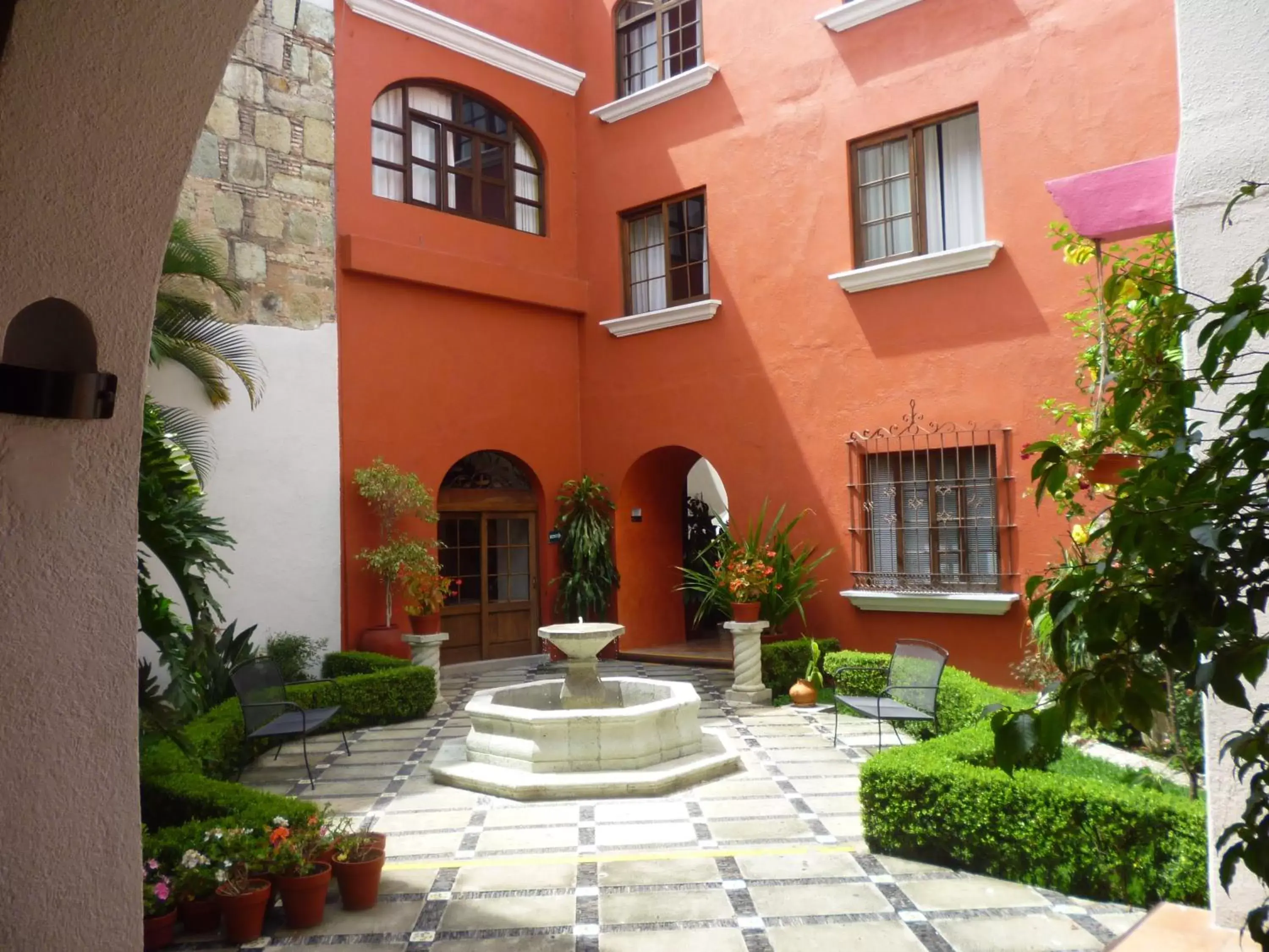 Patio, Property Building in Hotel Trébol