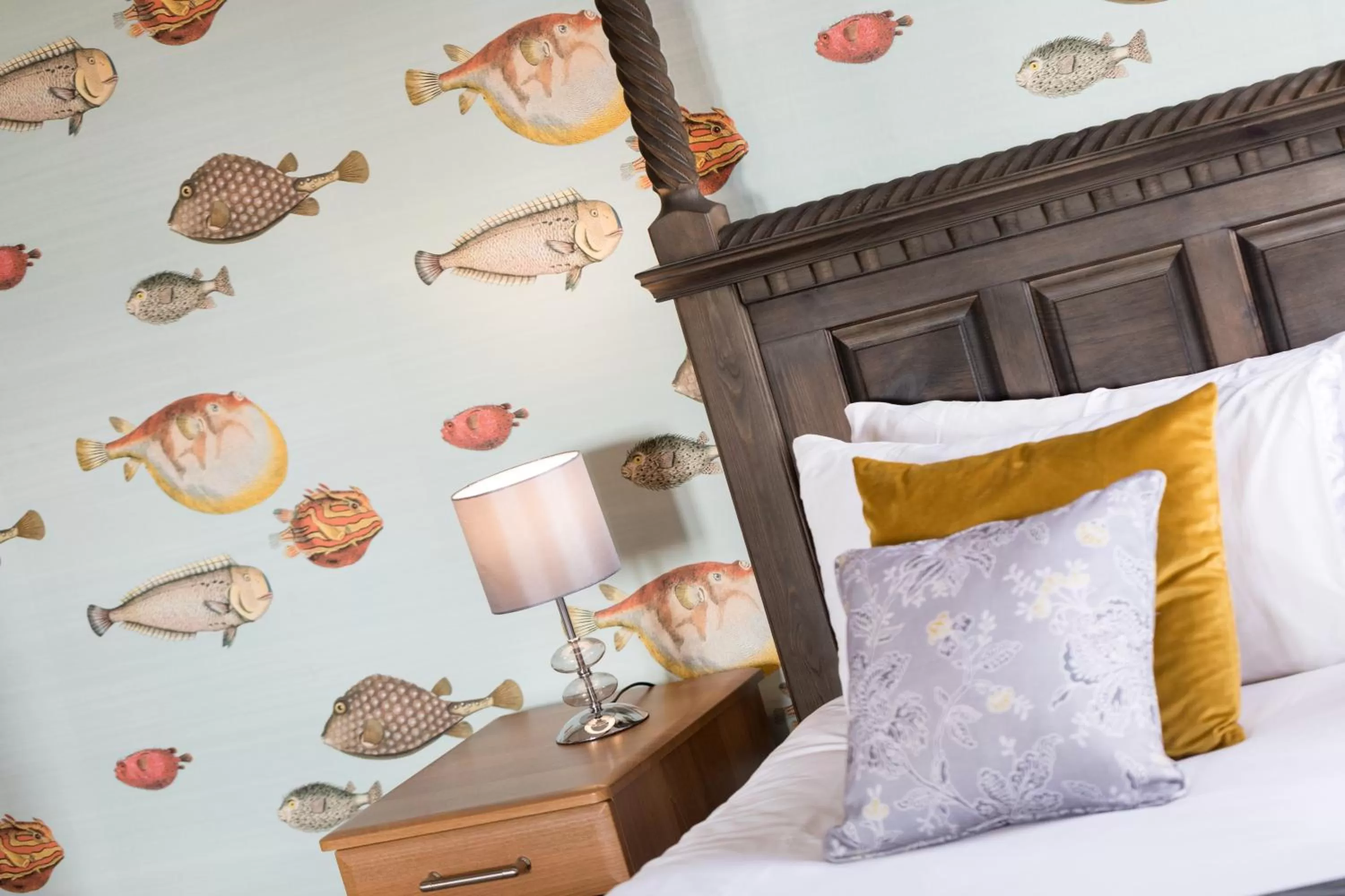 Decorative detail, Bed in The Resolution Hotel