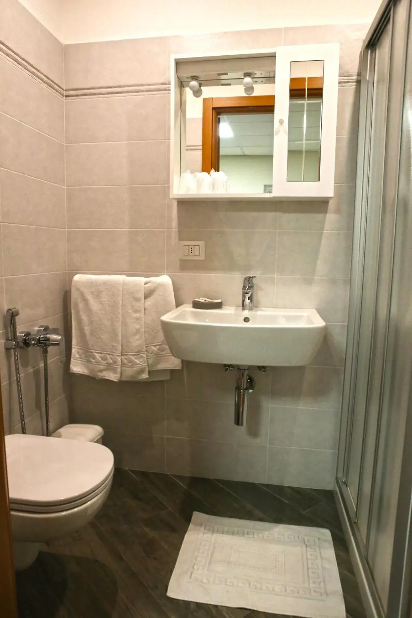 Shower, Bathroom in Albergo Gusmeroli