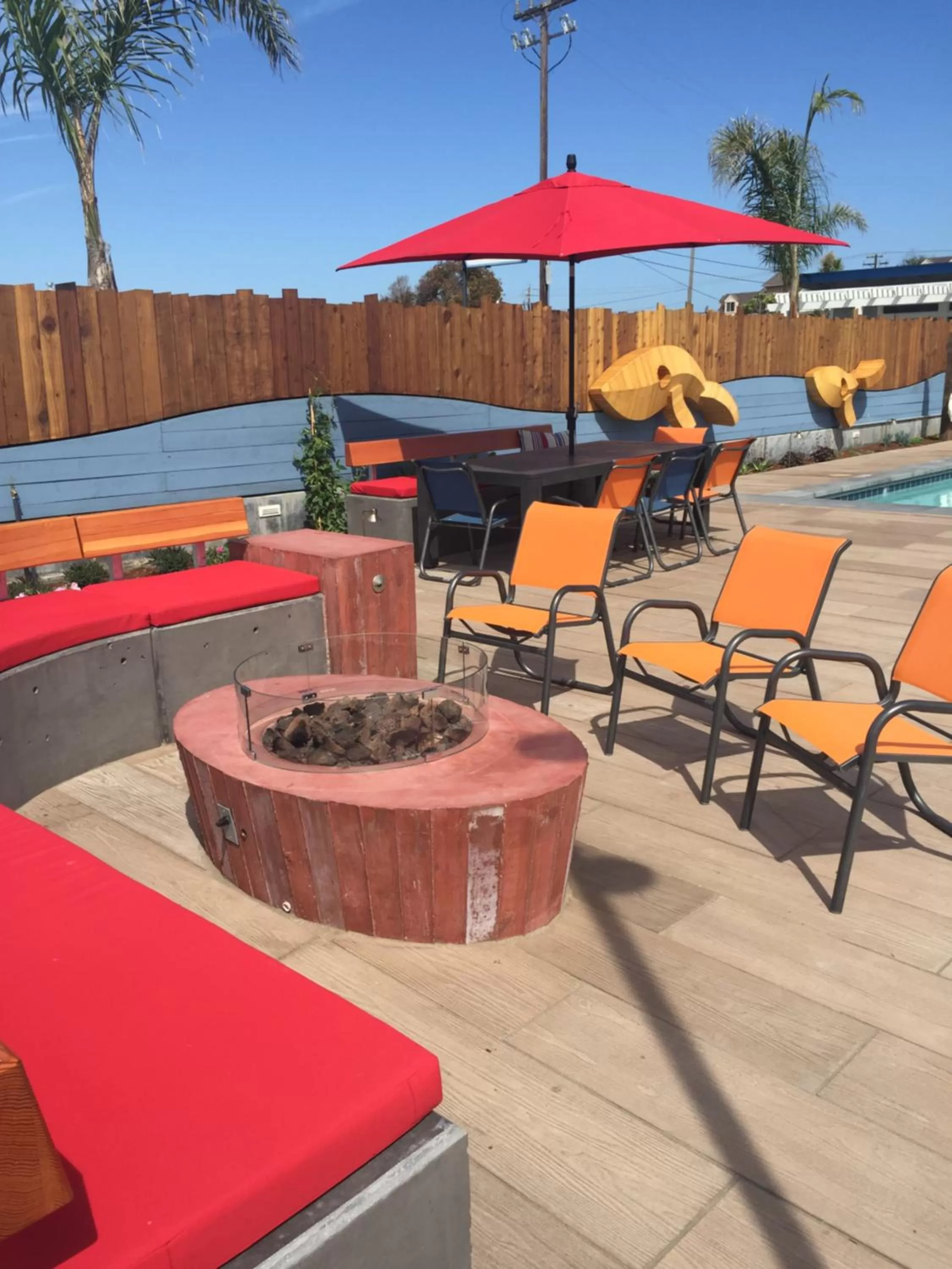 Patio in Beach Street Inn and Suites