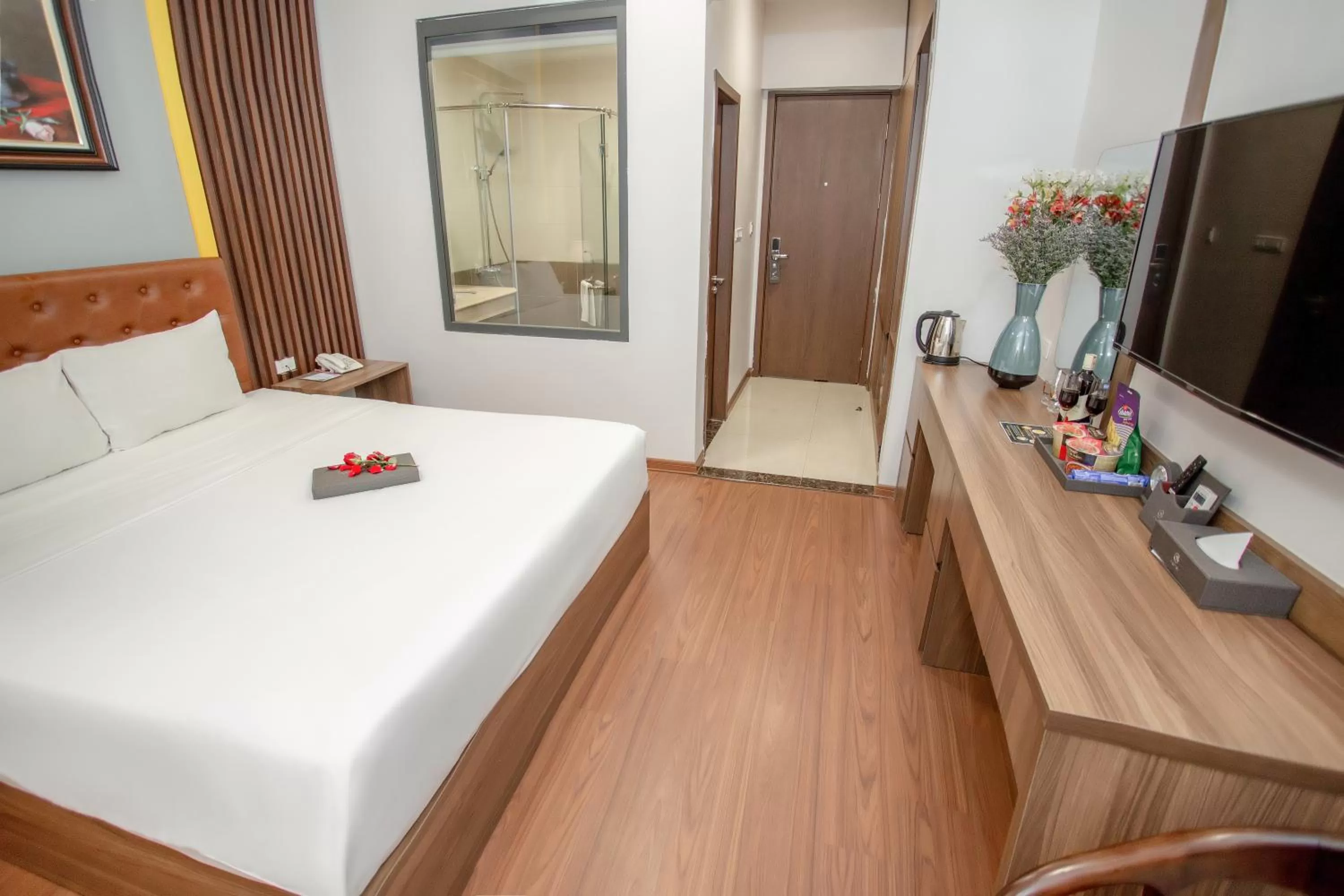 Bed in MOMALI Hotel Ninh Binh
