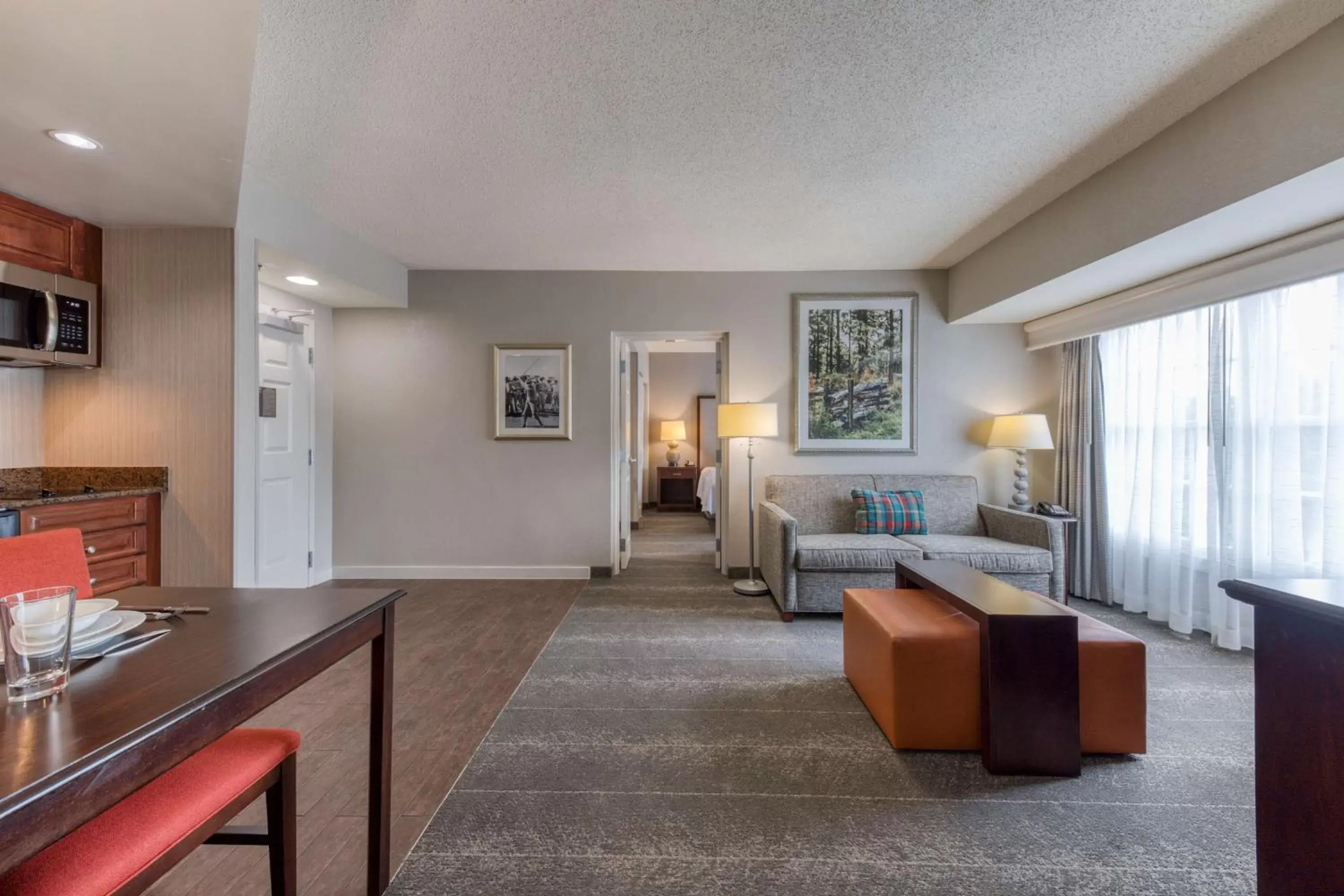 Living room, Seating Area in Homewood Suites by Hilton Olmsted Village