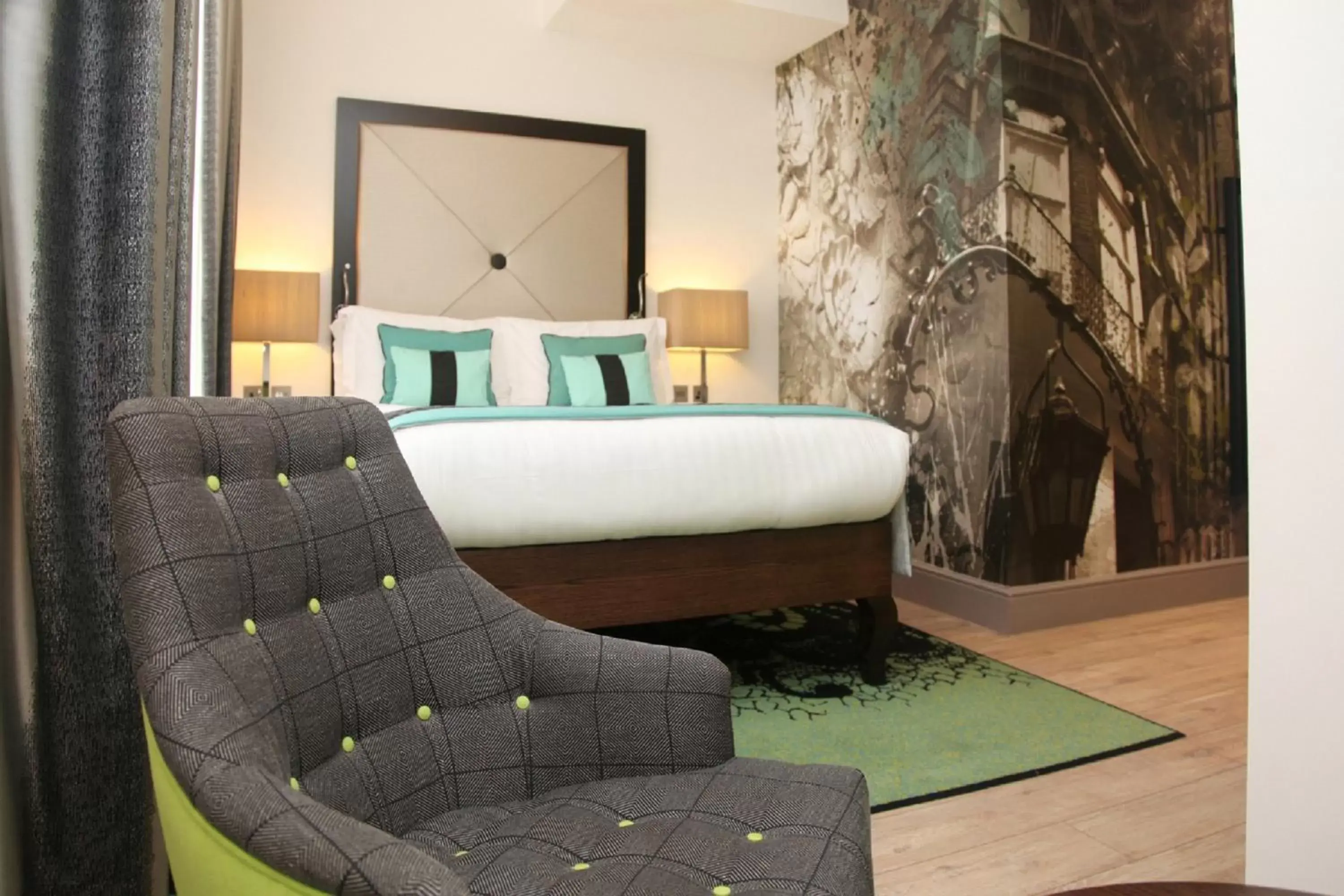 Bedroom, Bed in Hotel Indigo London - Kensington, an IHG Hotel