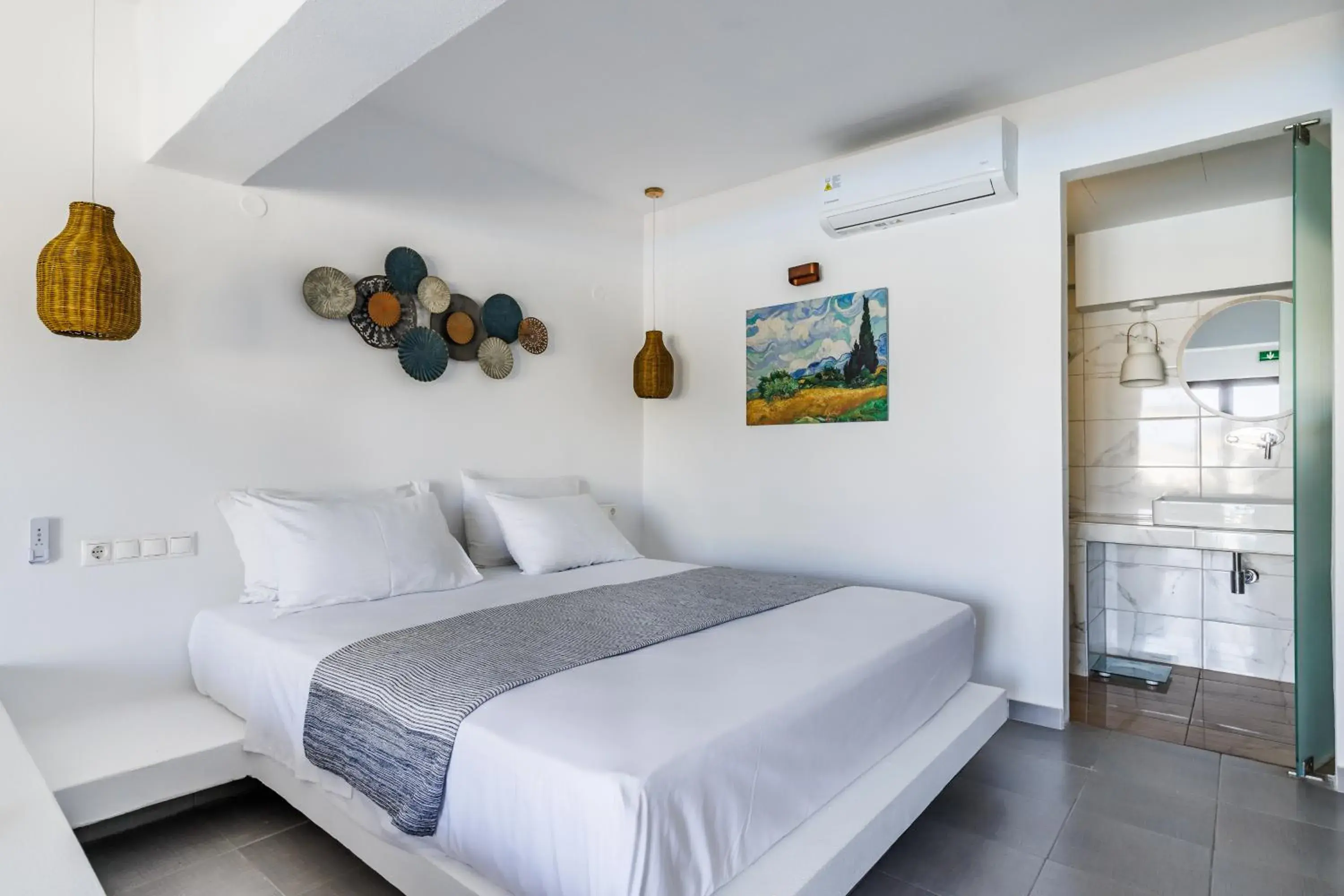 Bed in Skopelos Holidays Hotel & Spa