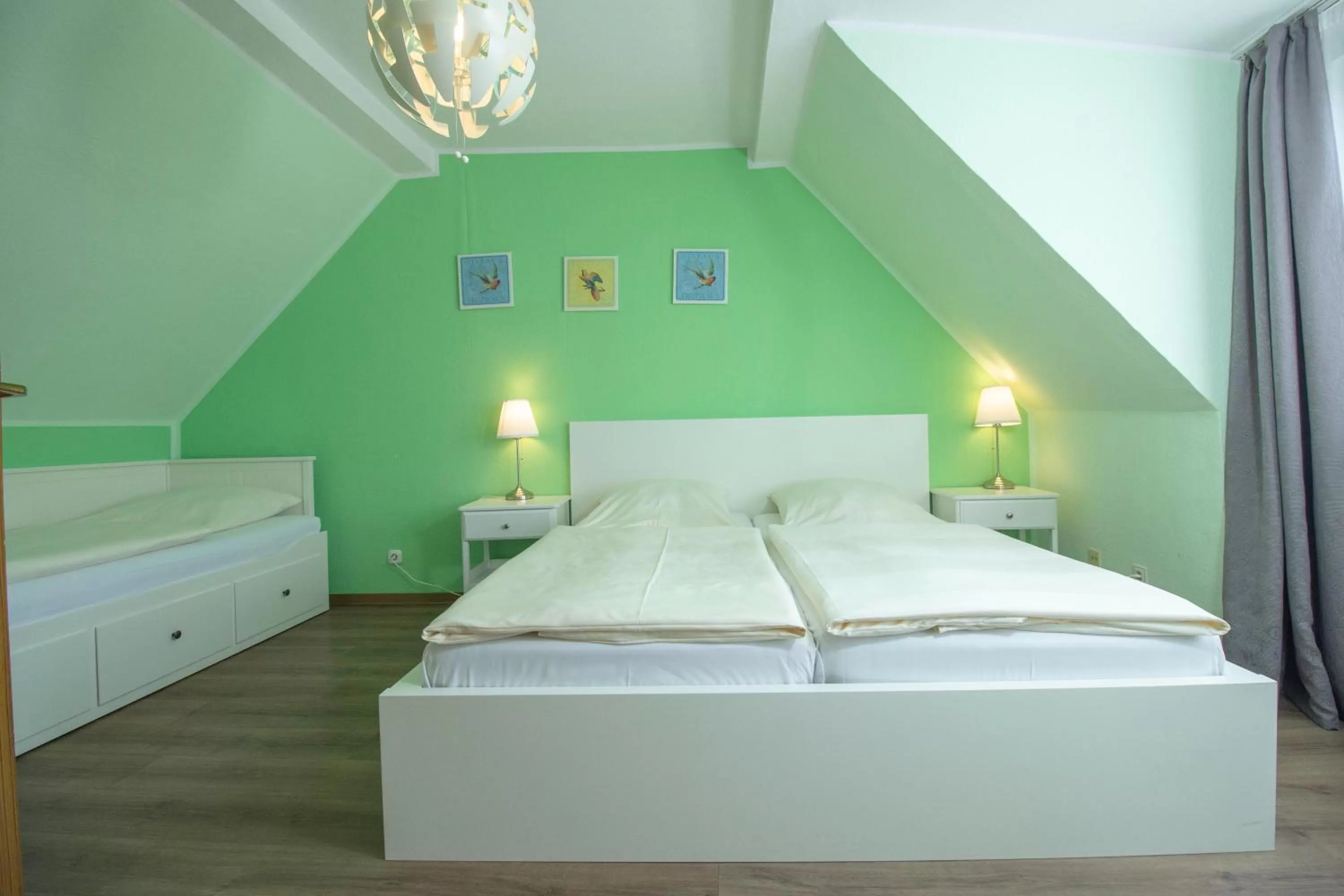 Bed in Hotel Heldt Dependance