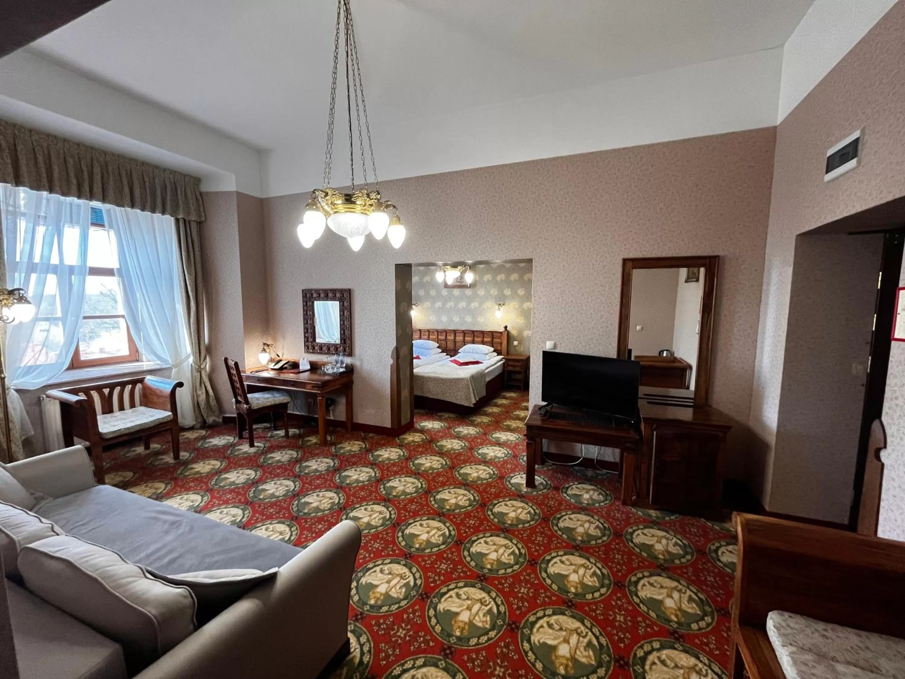 Seating area in Hotel Zamek Ryn