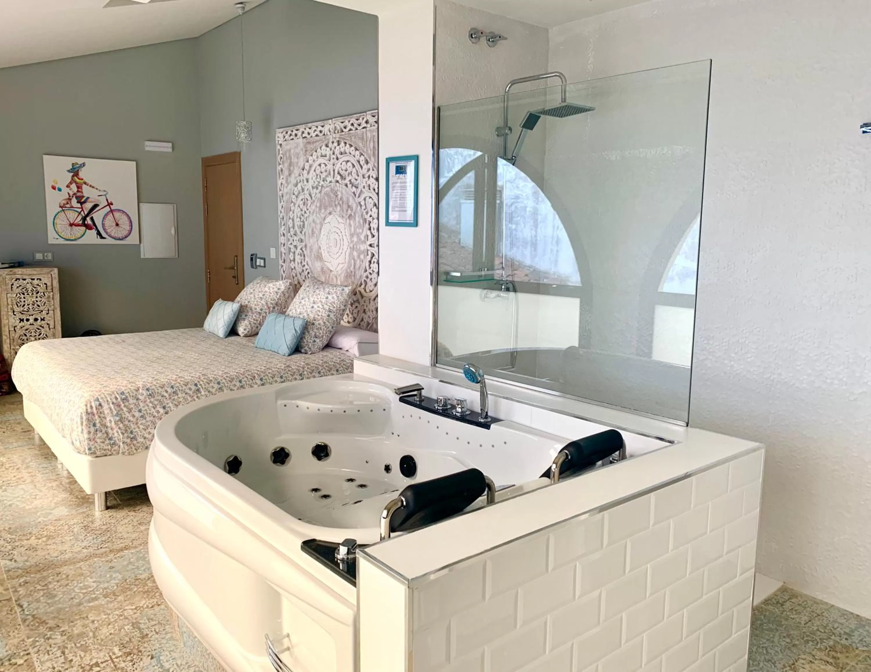 Shower, Bed in Akla Hotel Mérida