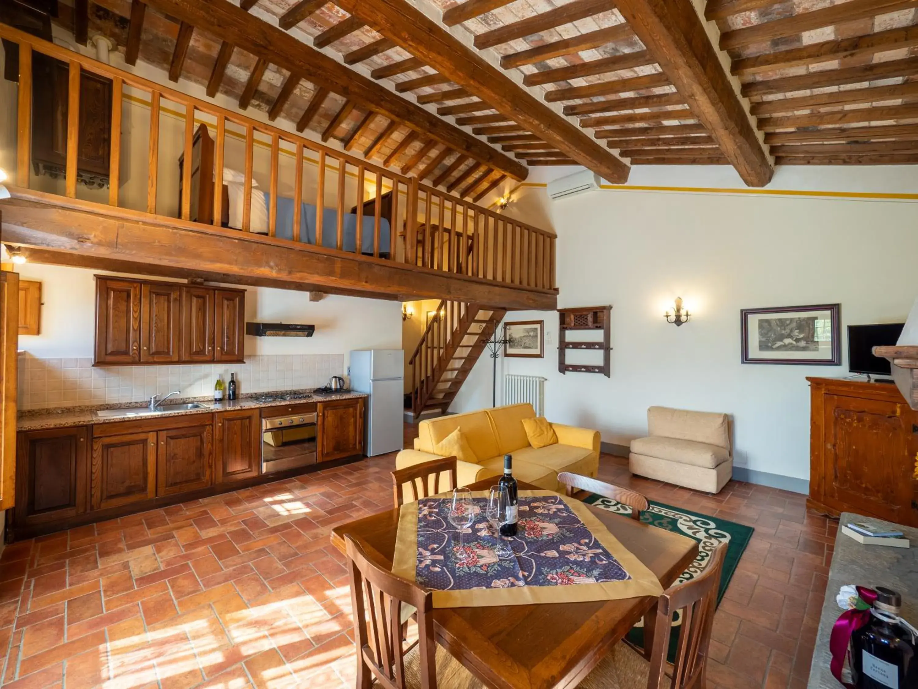 Kitchen or kitchenette, Seating Area in Relais Borgo San Pietro