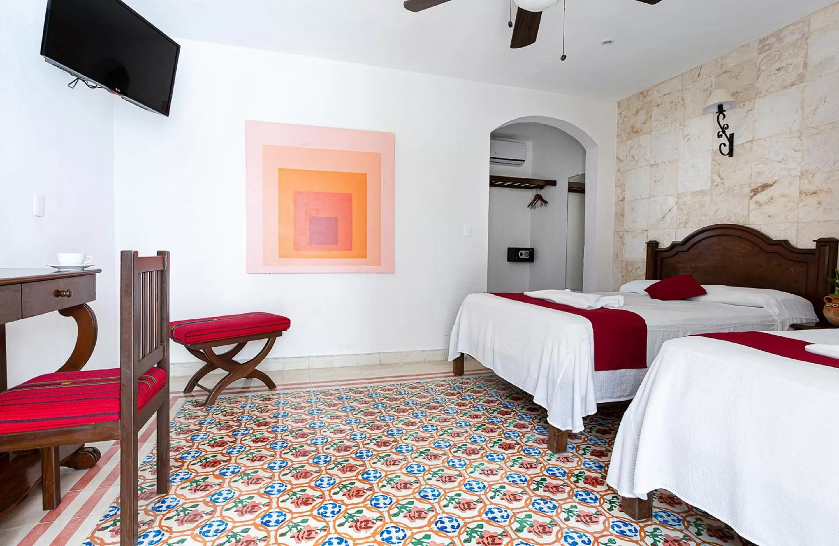 Bed in La Aurora Hotel Colonial Bed in La Aurora Hotel Colonial