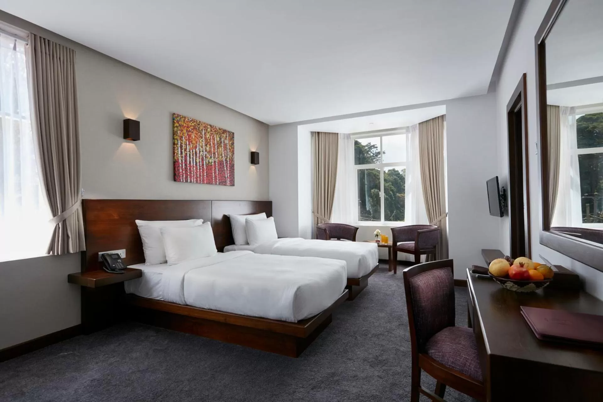 Seating area, Bed in Galway Heights Hotel