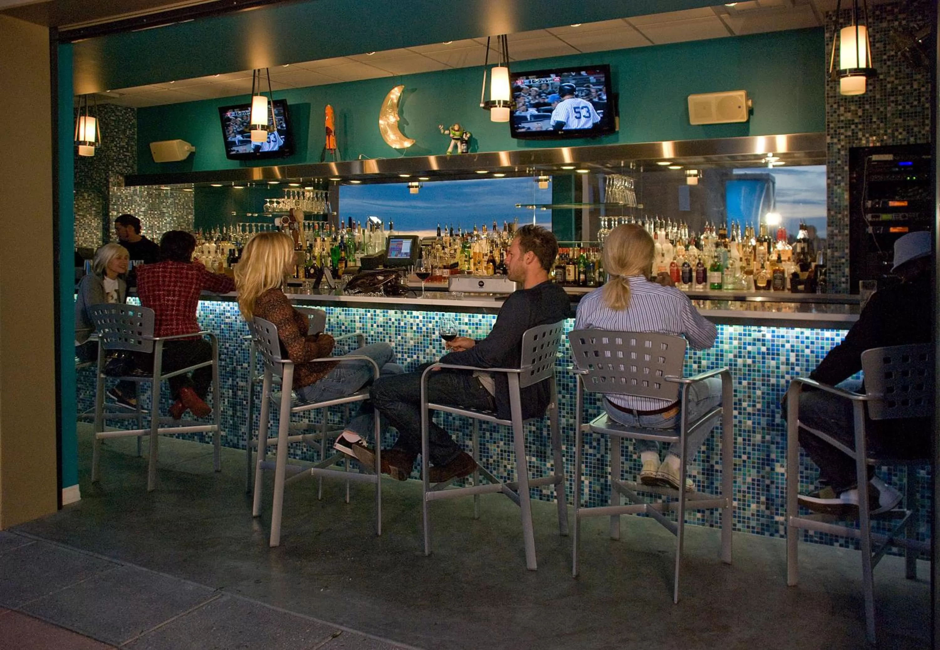 People in The Moonrise Hotel