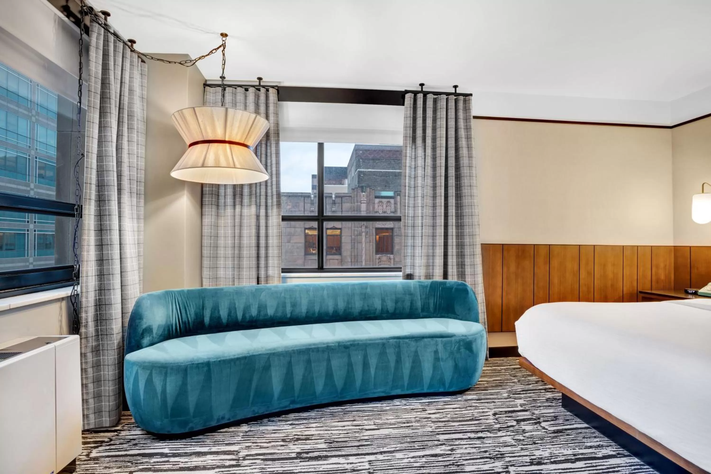 Seating area, Bed in Hotel Indigo - Minneapolis Downtown by IHG