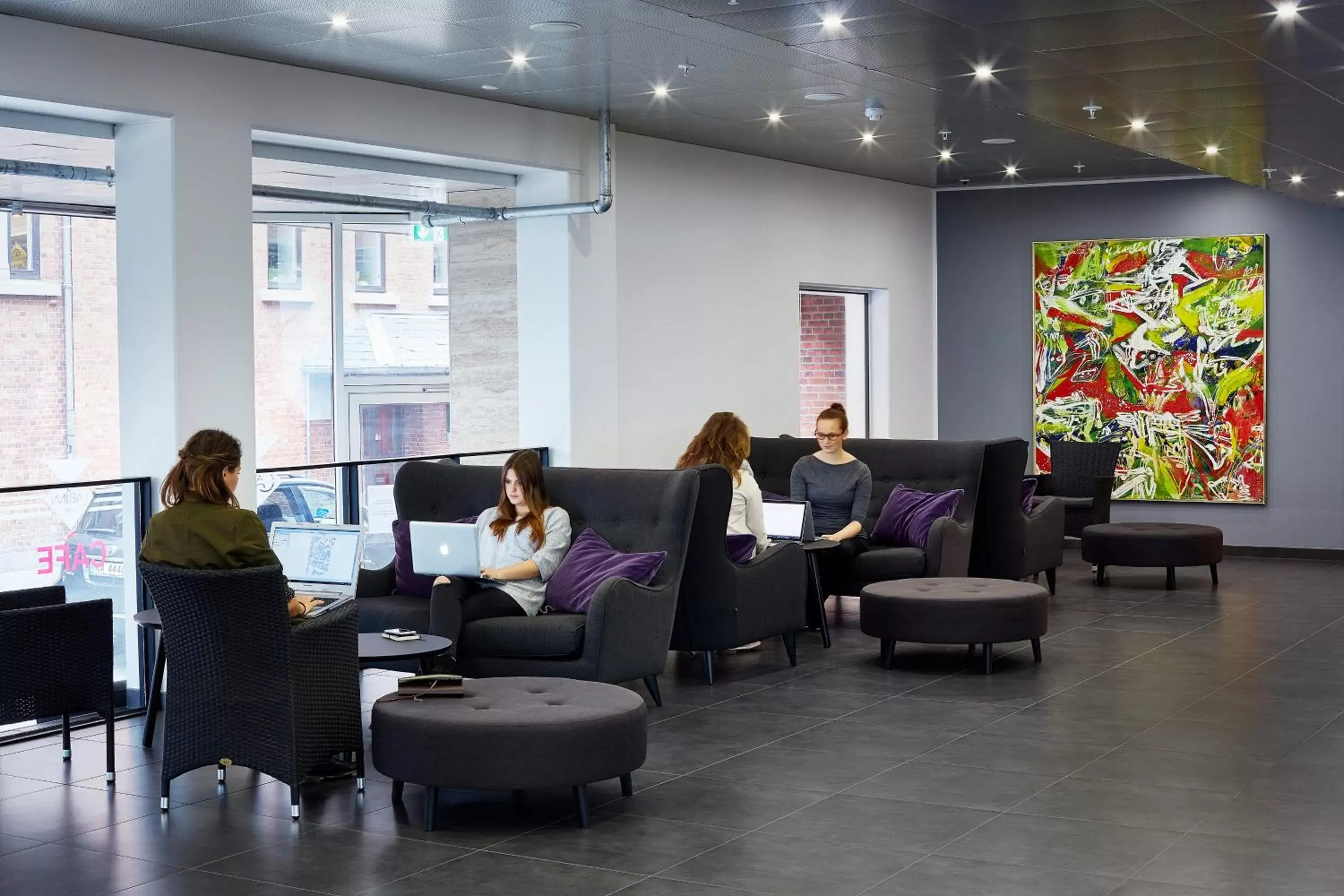 Lobby or reception in Cabinn Aarhus