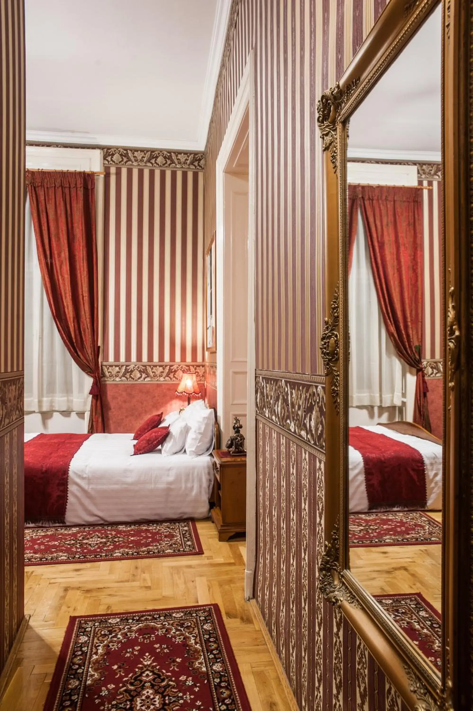 Decorative detail, Bed in Cotton House Budapest