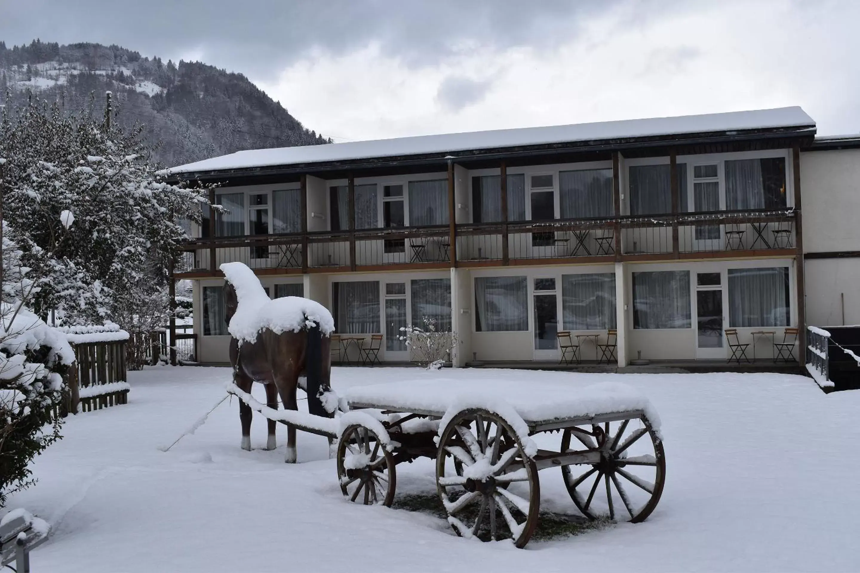 Property building, Winter in Jungfrau Hotel Annex Alpine-Inn