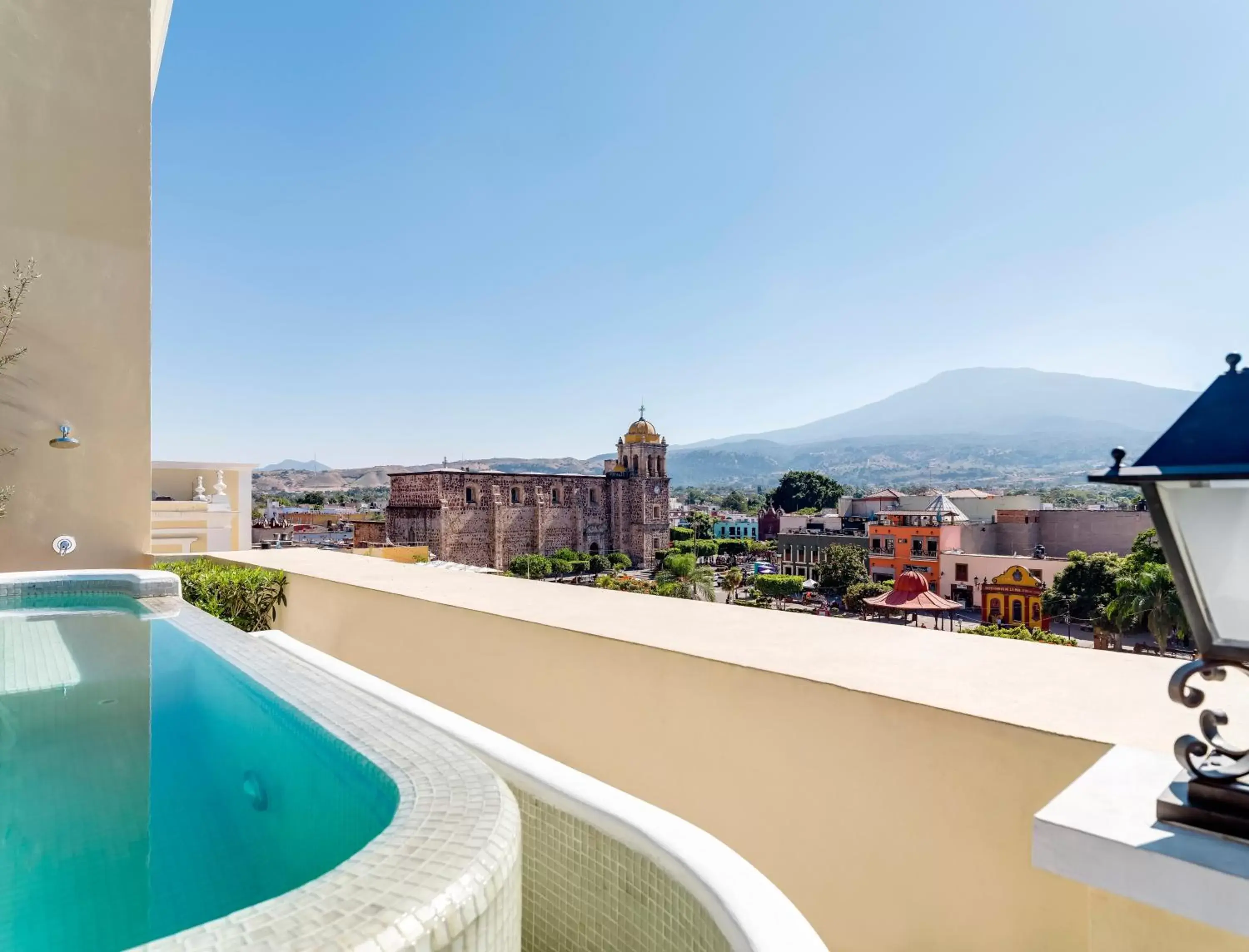 Balcony/Terrace, Swimming Pool in Hotel Solar de las Animas