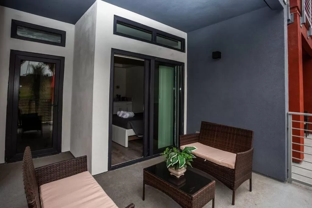 Seating Area in Studio with Large Balcony- San Diego Gateway