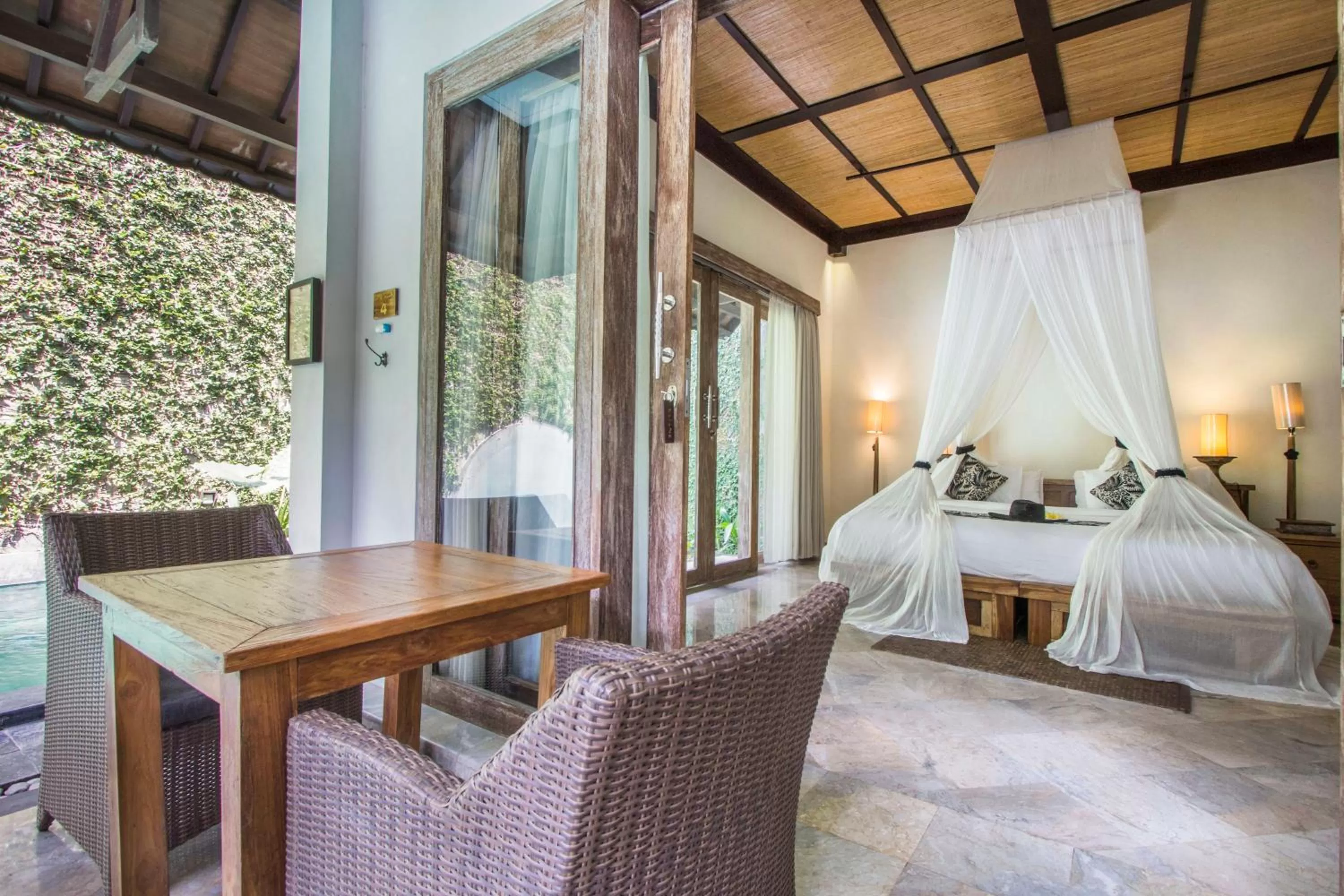 Bed in KajaNe Mua at Ubud Bali