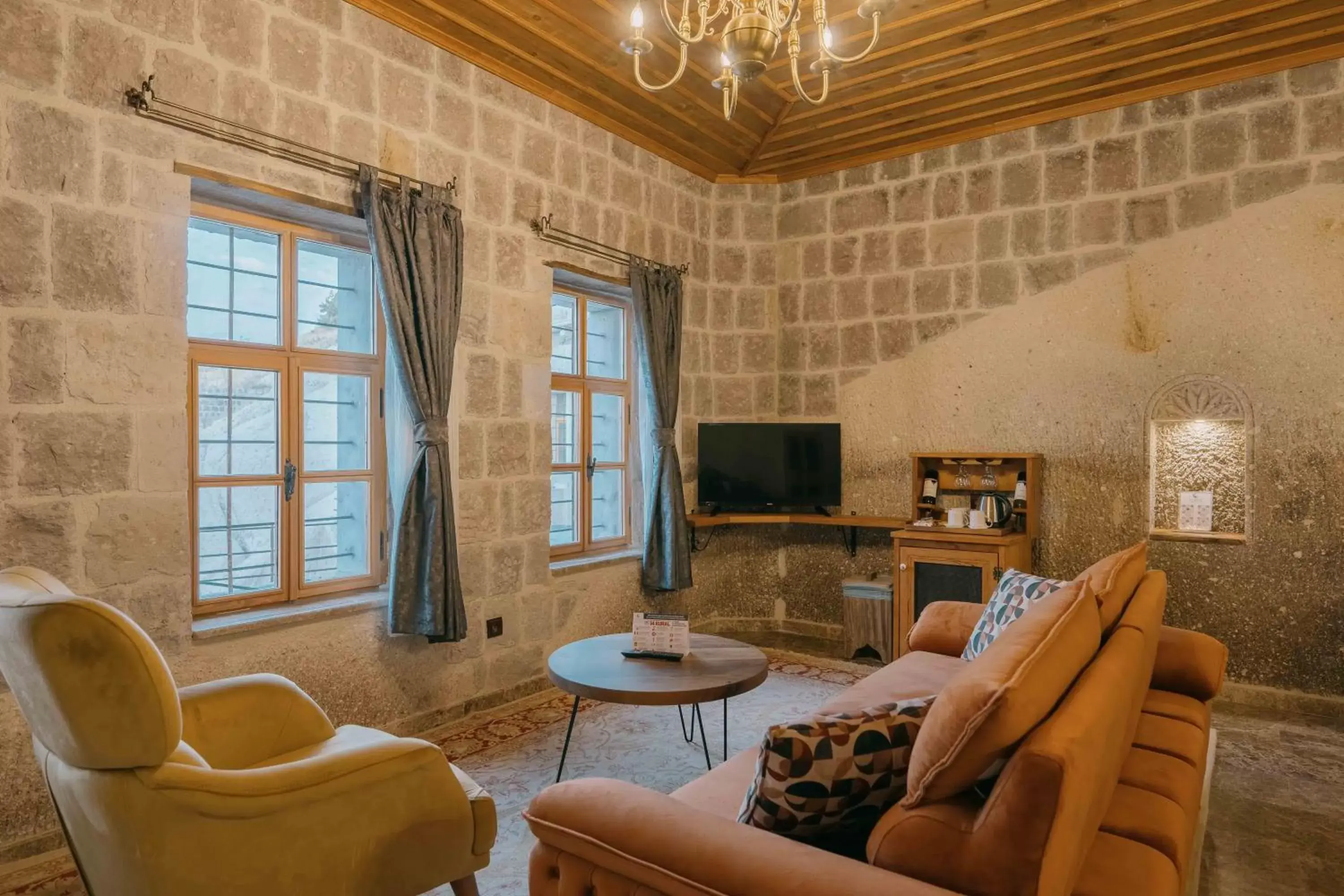 Living room, Seating Area in Lunar Cappadocia Hotel