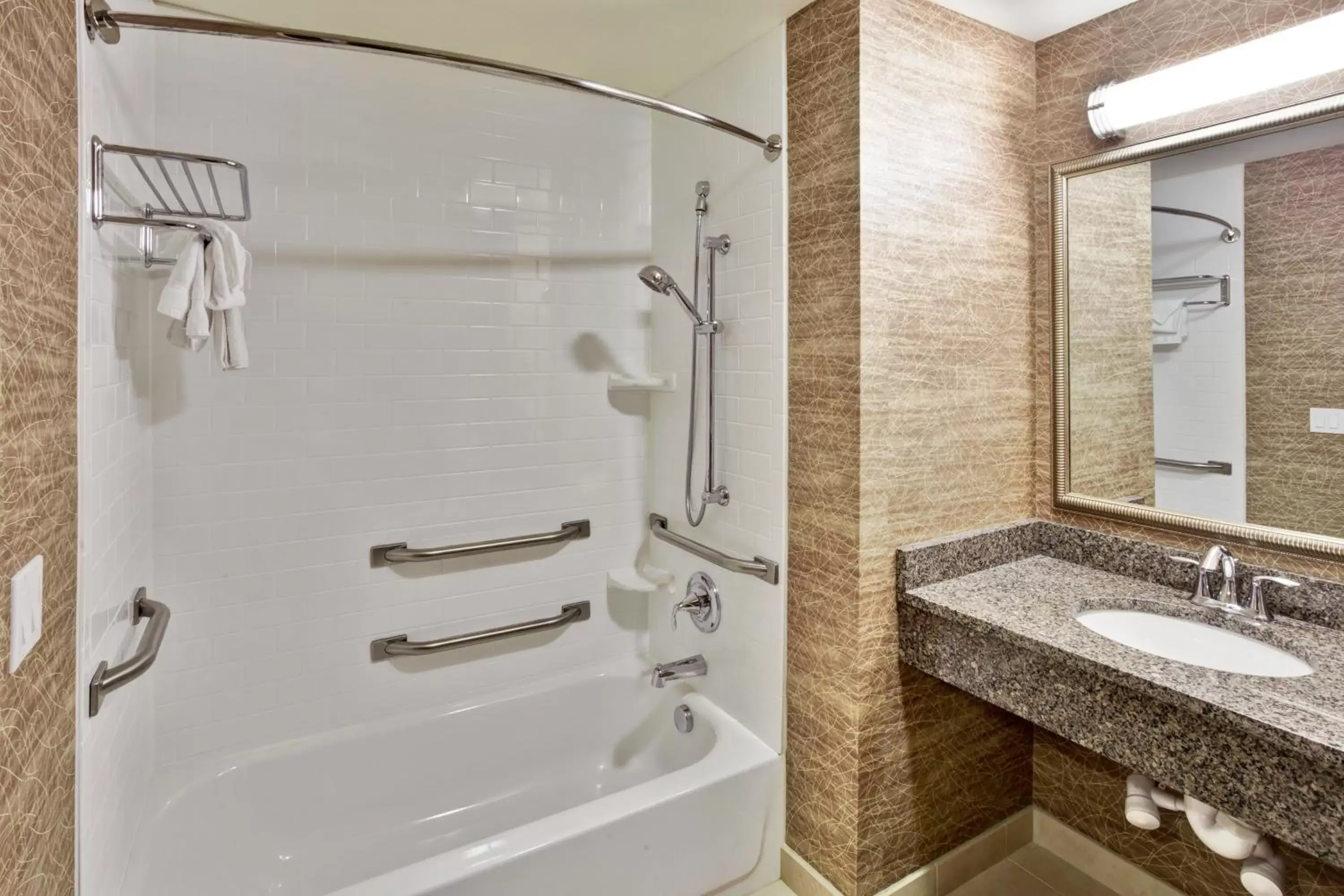 Shower, Bathroom in Holiday Inn Hotel Detroit Metro Airport, an IHG Hotel