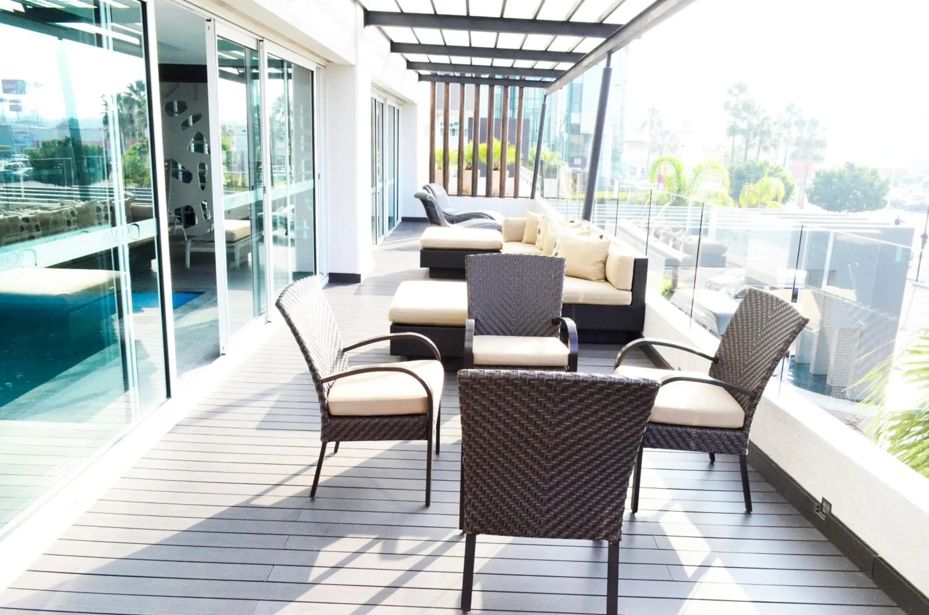 Balcony/Terrace, Swimming Pool in Casa Inn Business Hotel Celaya