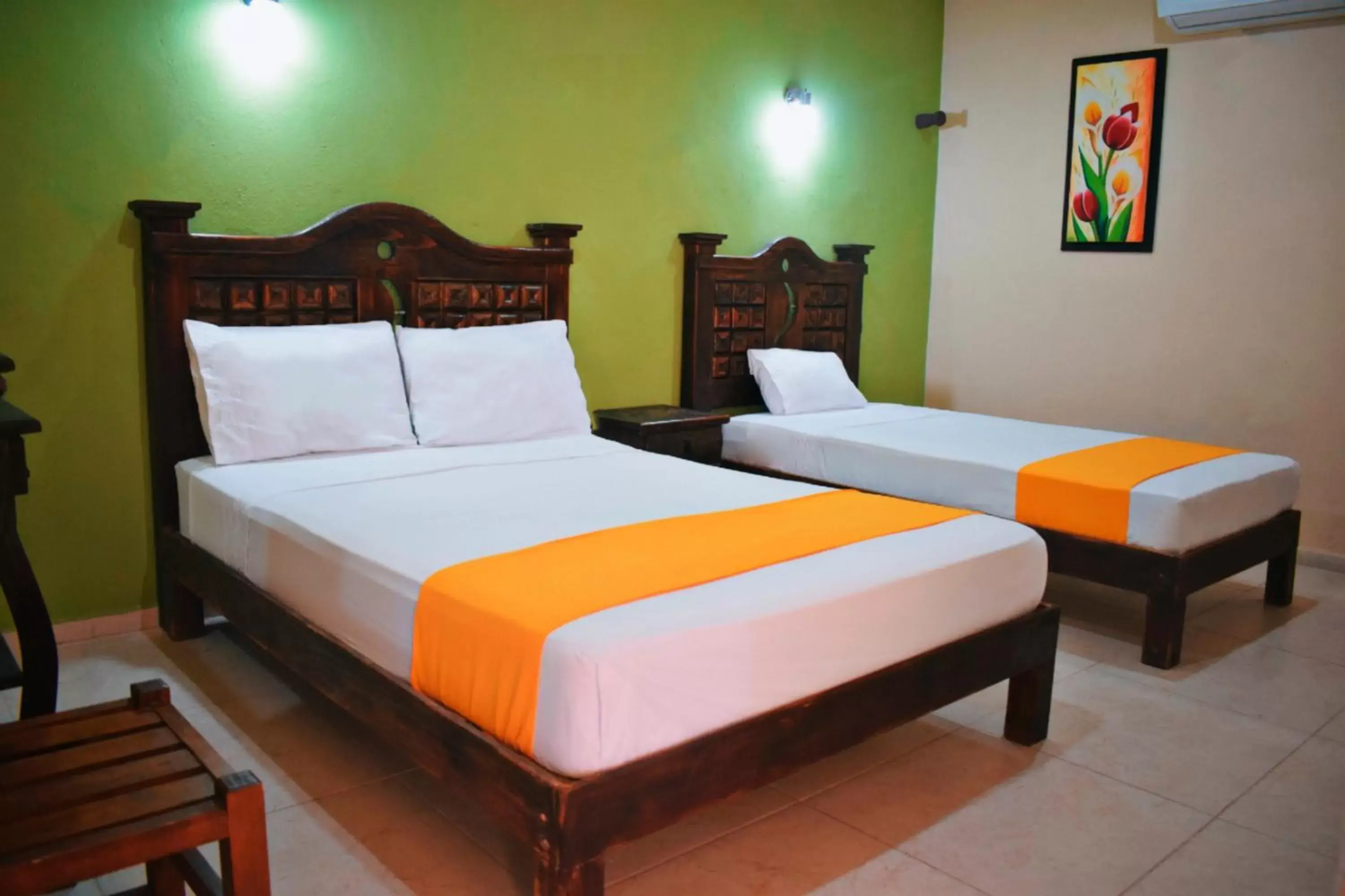 Bed in Hotel Casa Rico