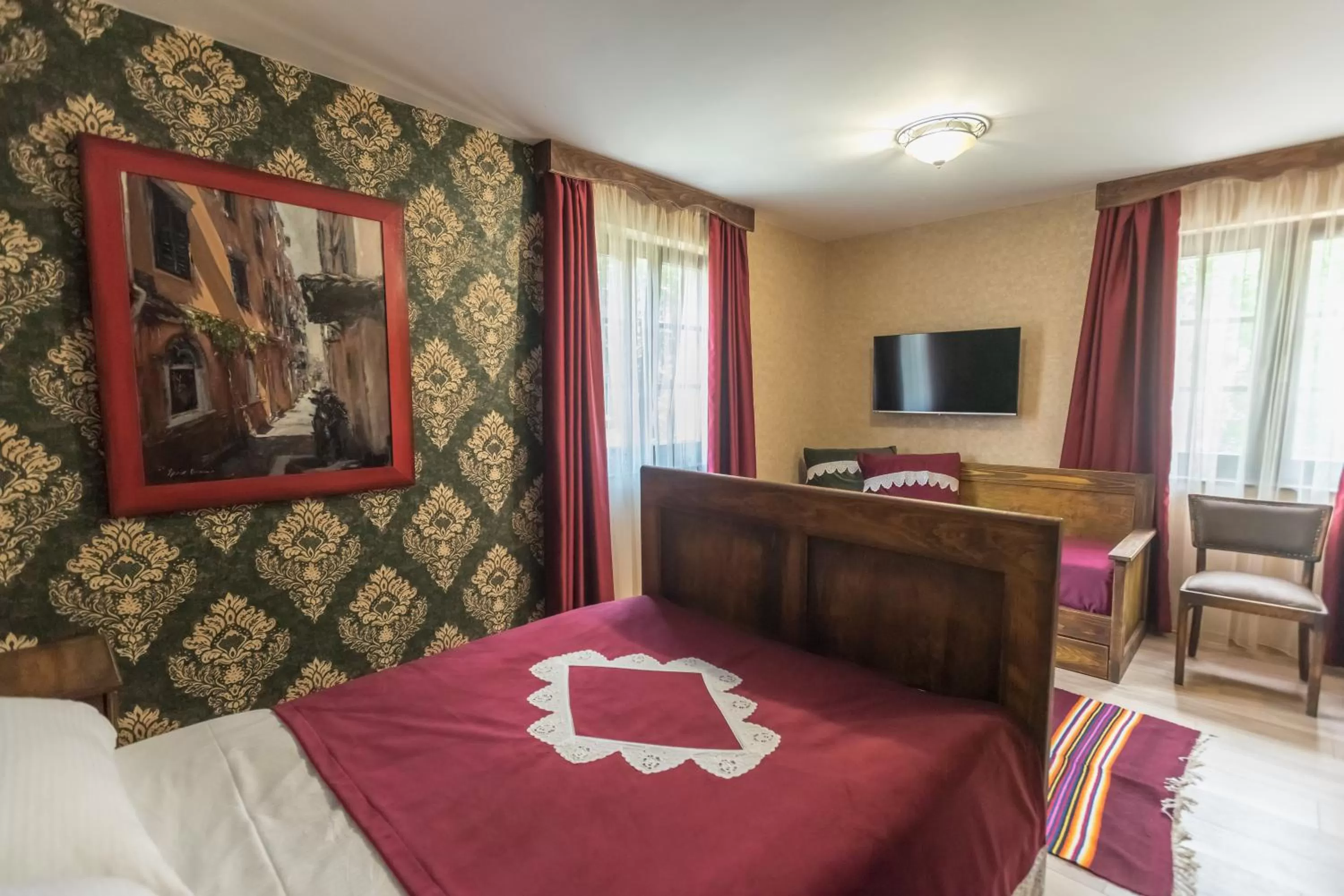 Bed in B&B Etno Village Sunčana Reka