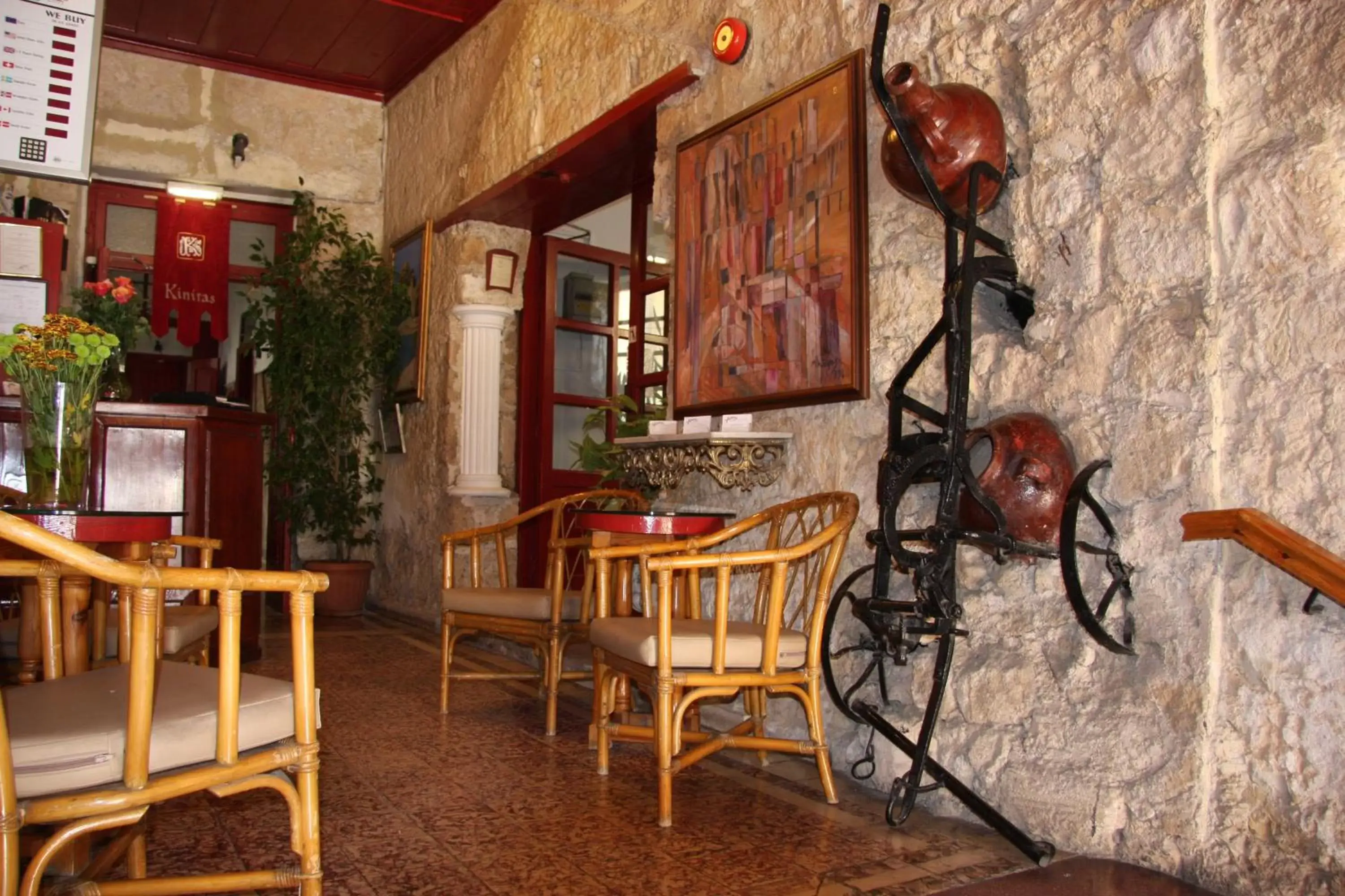 Lobby or reception in Kiniras Traditional Hotel & Restaurant