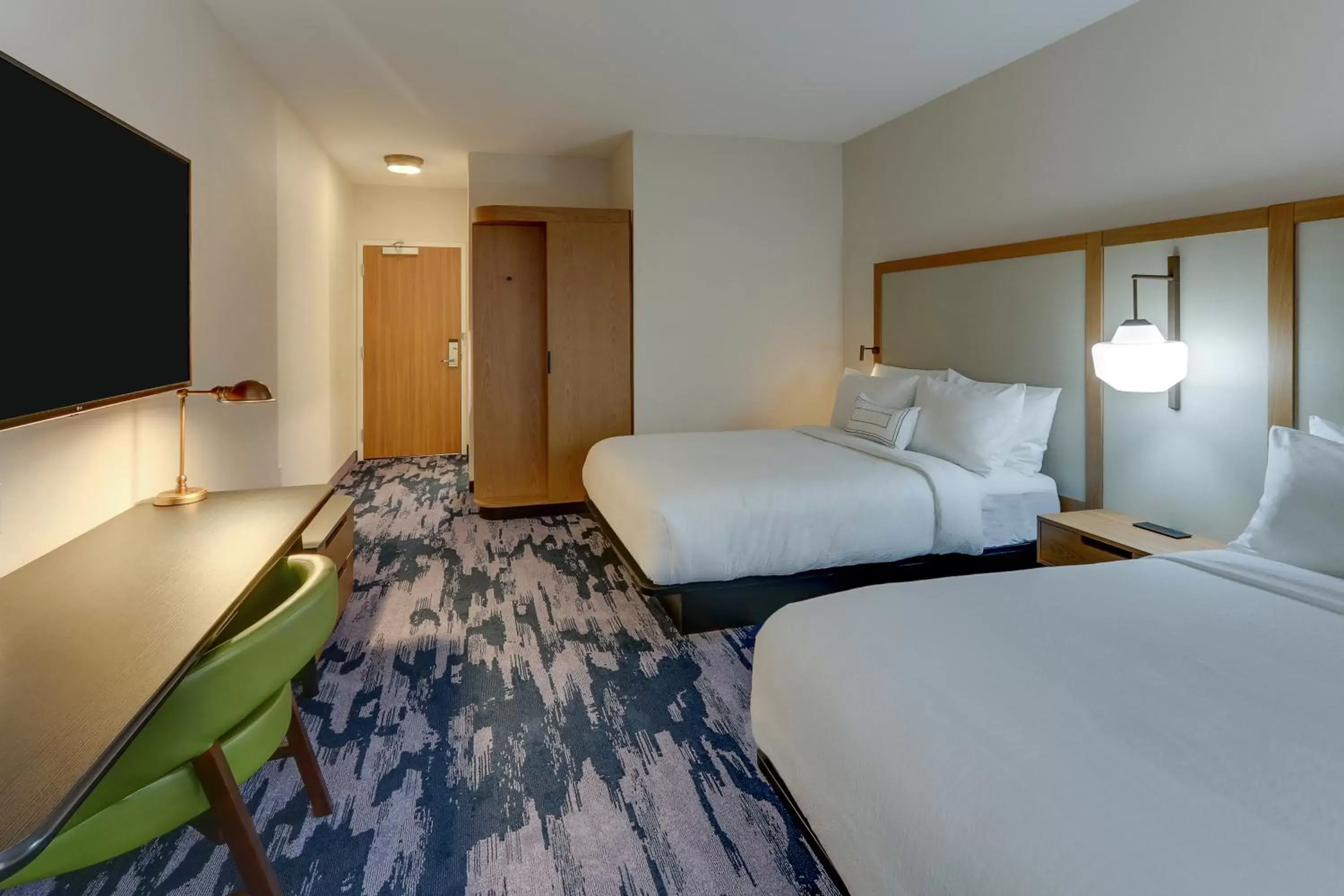 Bed in Fairfield Inn & Suites by Marriott Asheville Weaverville