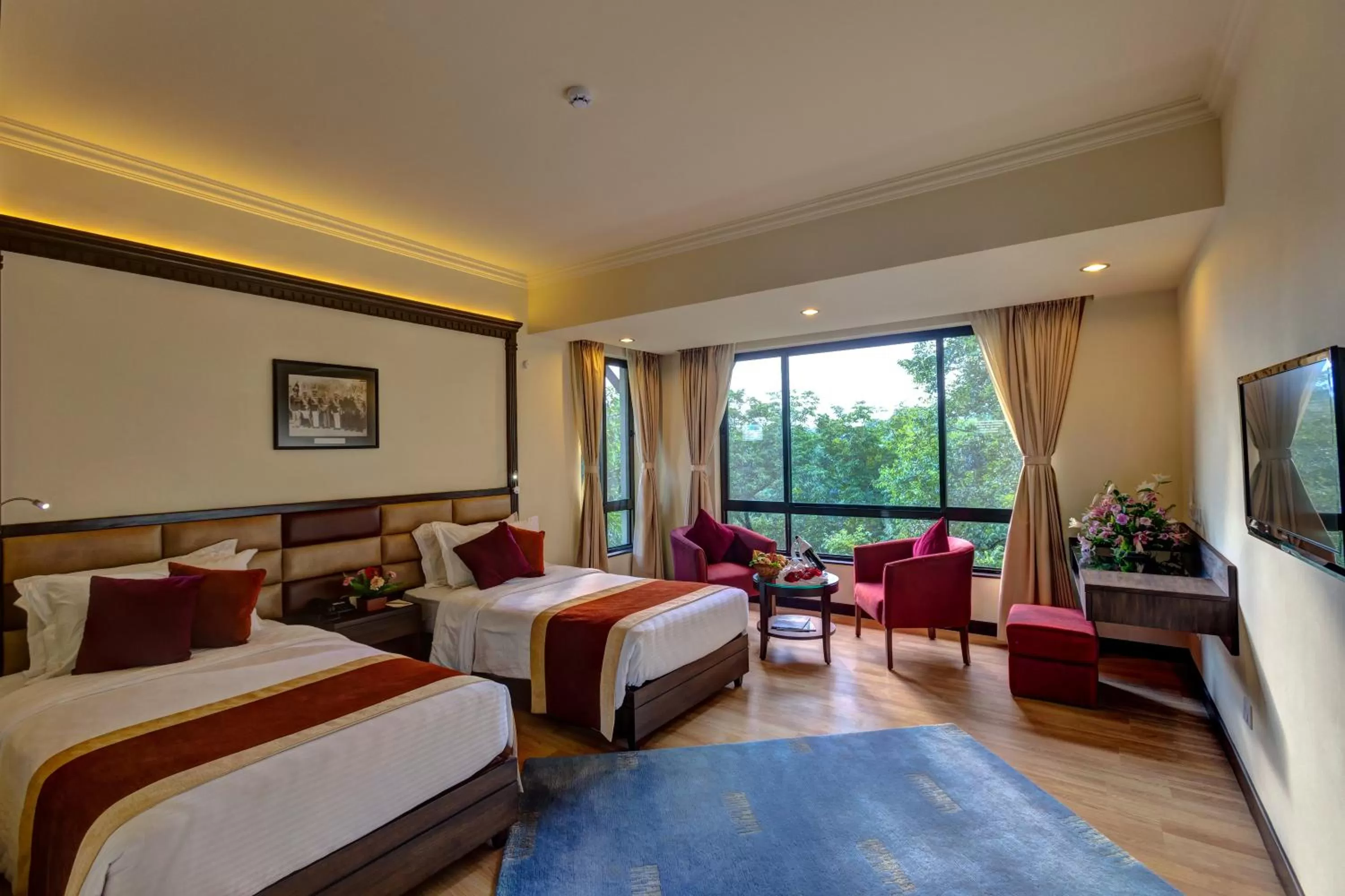 Photo of the whole room, Bed in Gokarna Forest Resort Kathmandu