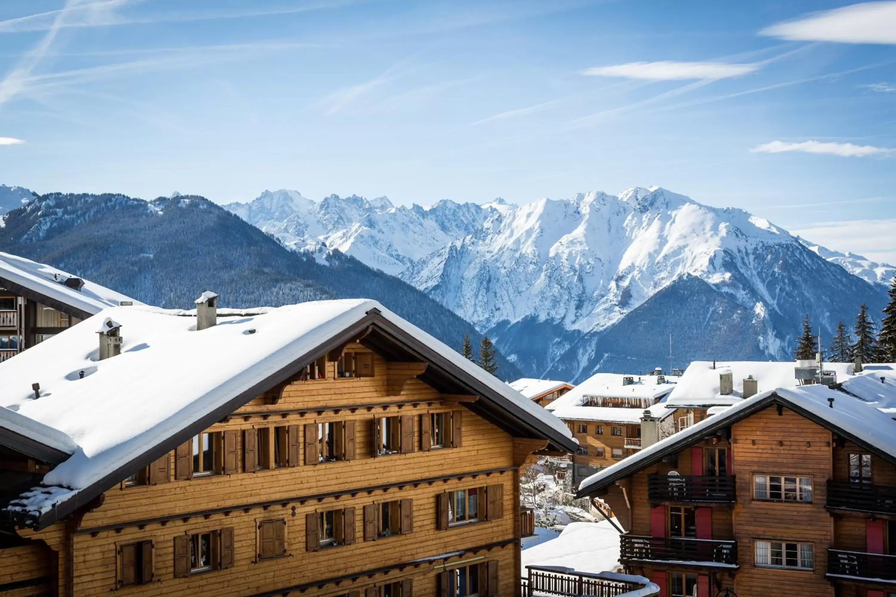 Mountain view, Winter in Hotel Farinet