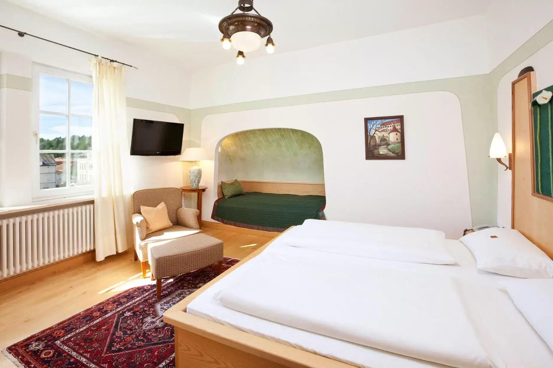 Bed in Hotel Hirsch
