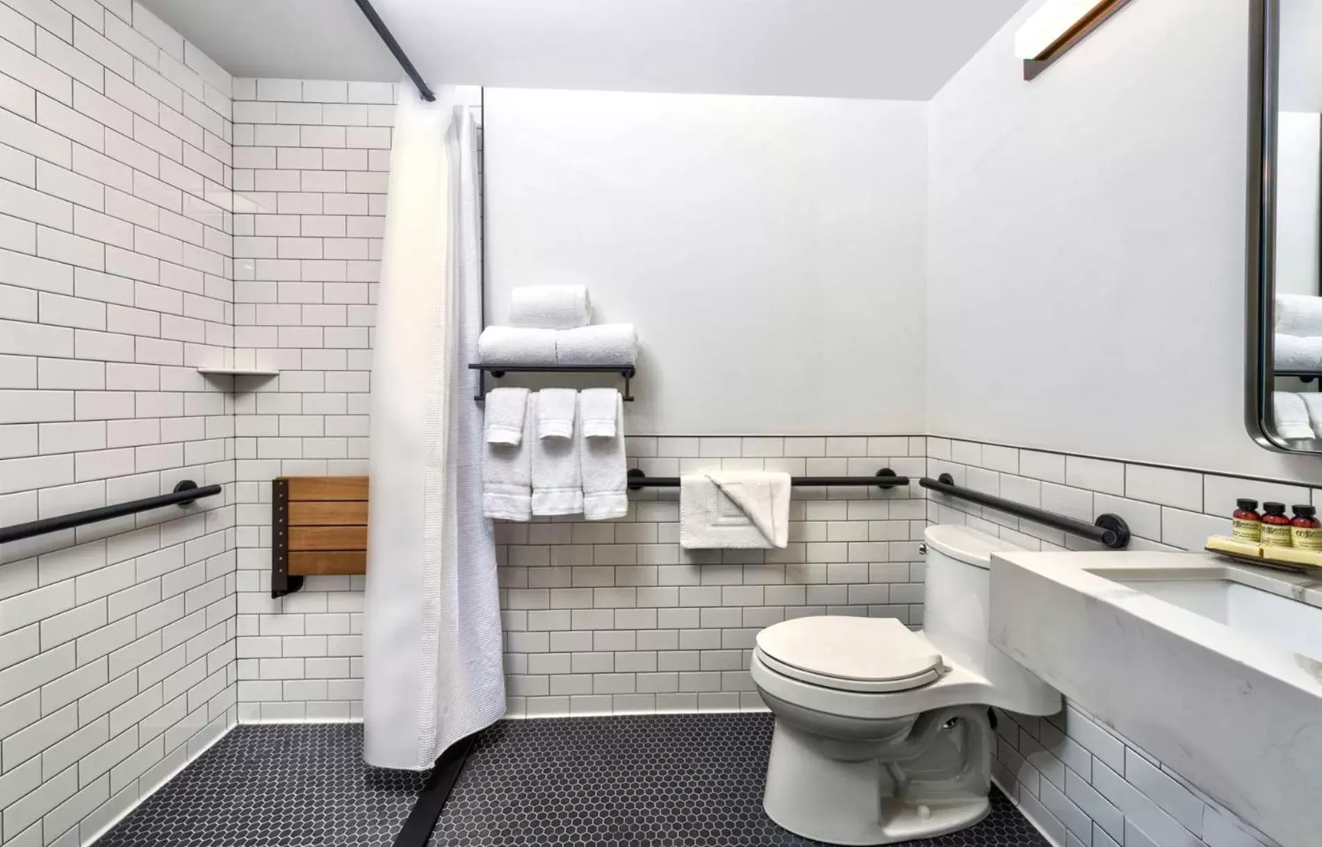 Shower, Bathroom in Citadines Connect Fifth Avenue New York