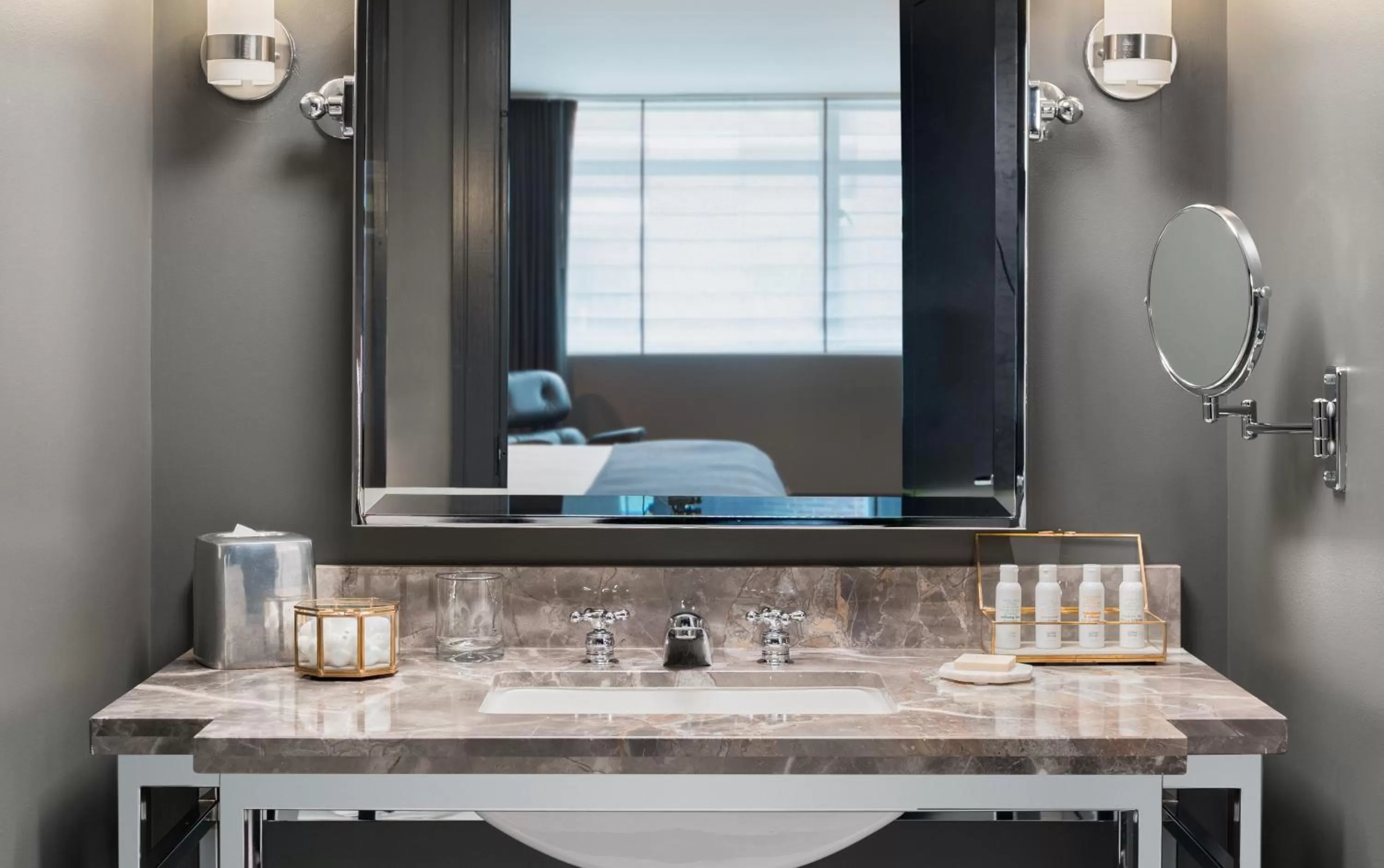 Queen Room with Two Queen Beds and Mobility Accessible Tub in Hotel AKA Boston Common