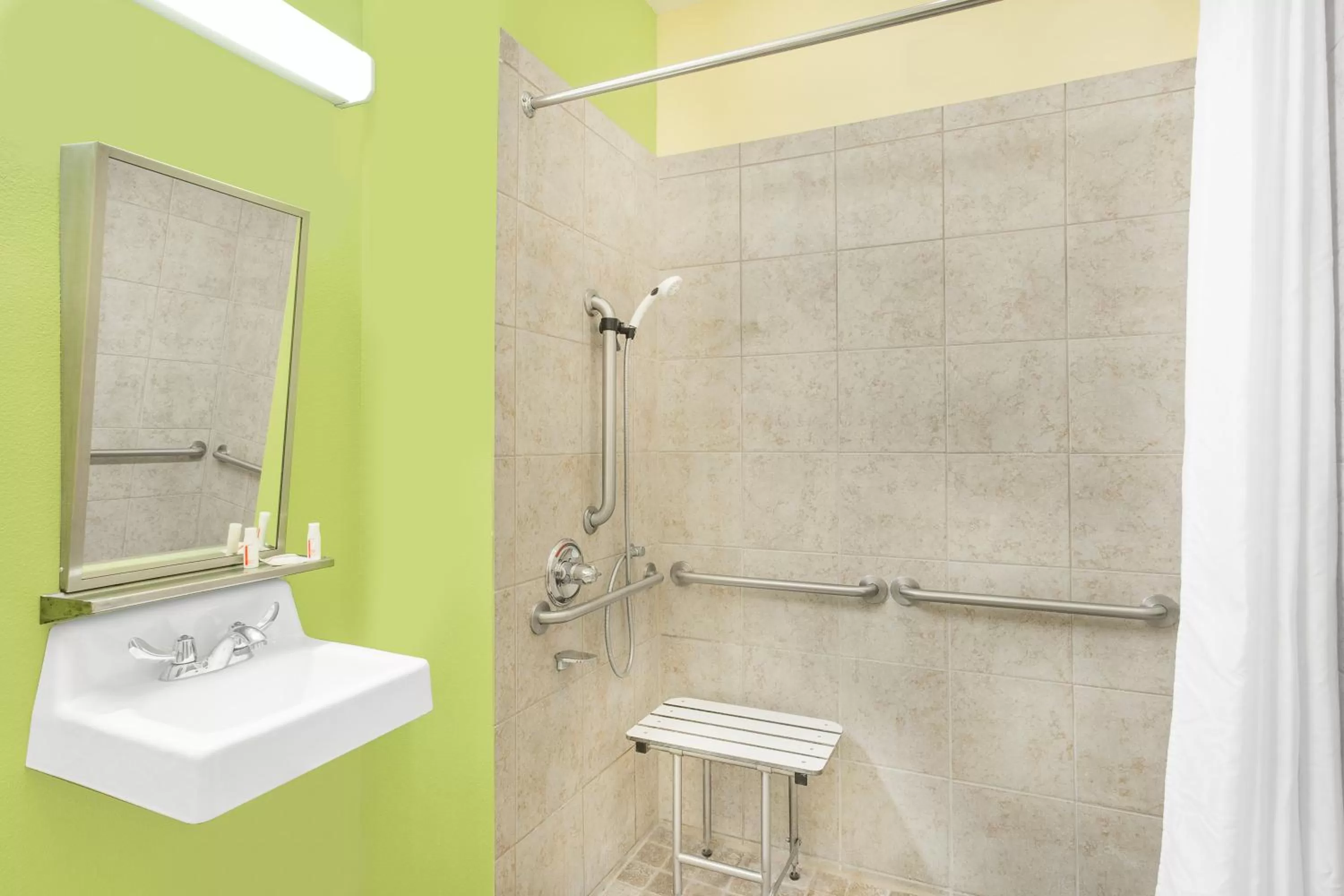 Shower in Microtel Inn & Suites by Wyndham Tuscumbia/Muscle Shoals