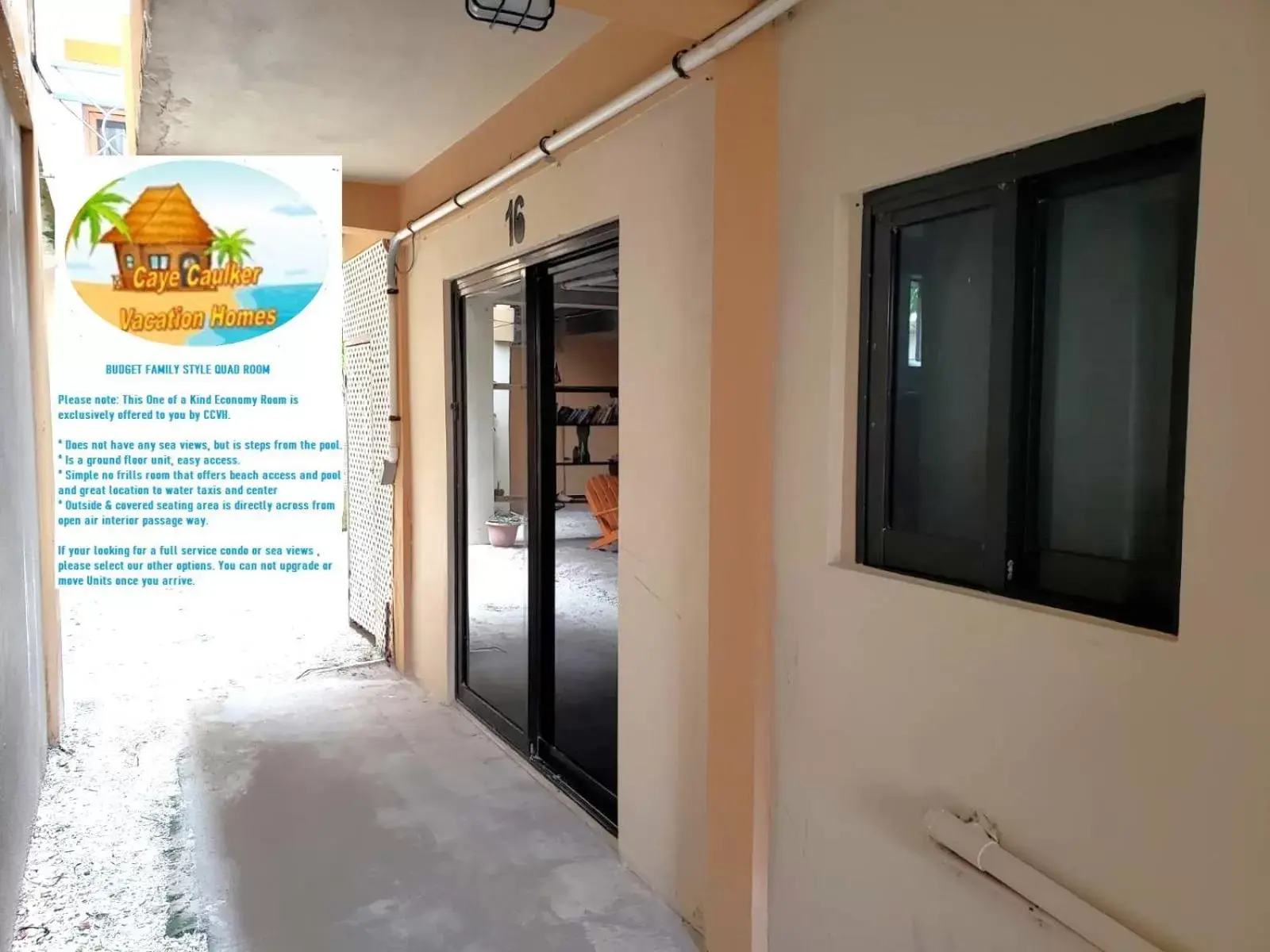 Economy Quadruple Room in Beach Side Condos Caye Caulker by CCVH Economy Quadruple Room in Beach Side Condos Caye Caulker by CCVH