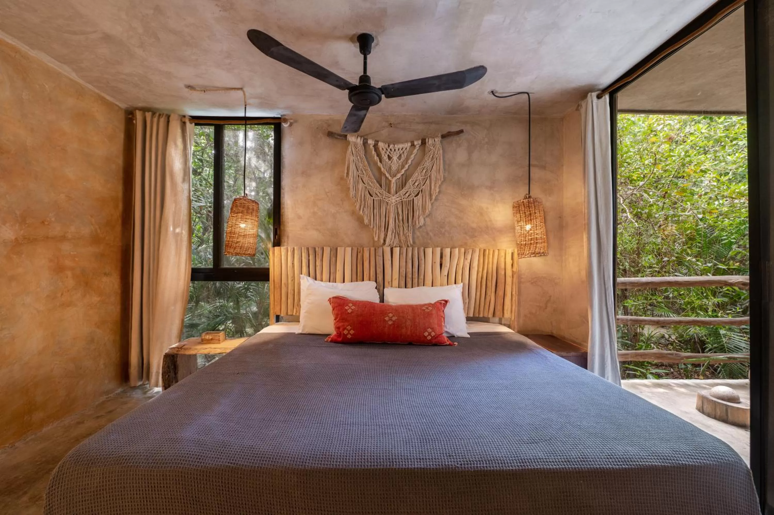 Bedroom, Bed in Casa Coyote Tulum